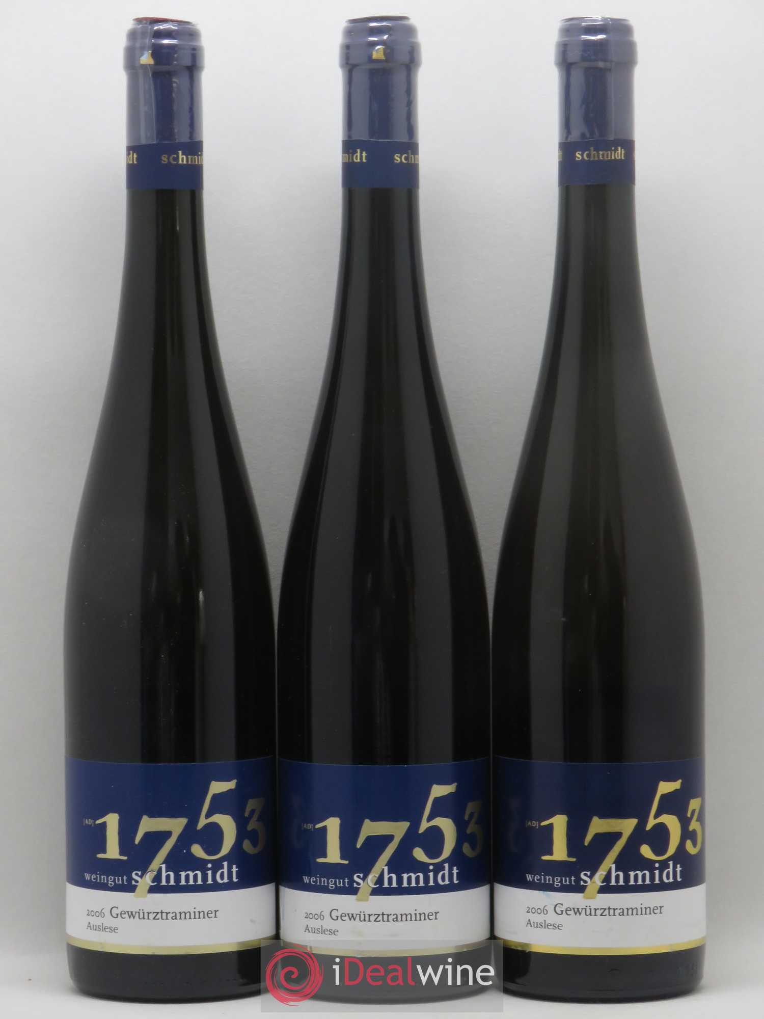 Allemagne Nahe Gewurztraminer Auslese Weingut Schmidt 2006 - Lot de 3 bouteilles - 0