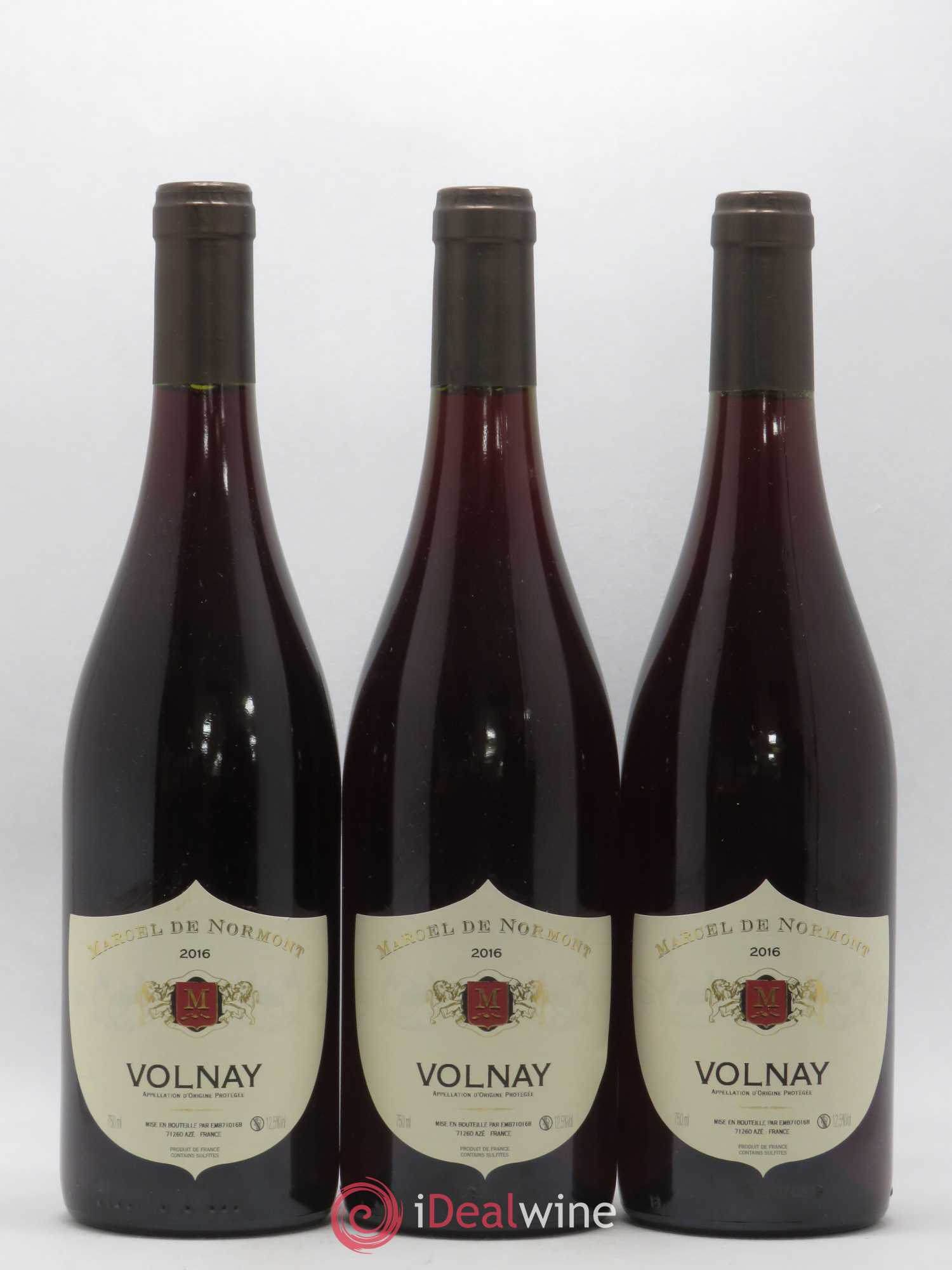 Volnay Marcel de Normont 2016 - Lot de 3 bouteilles - 0