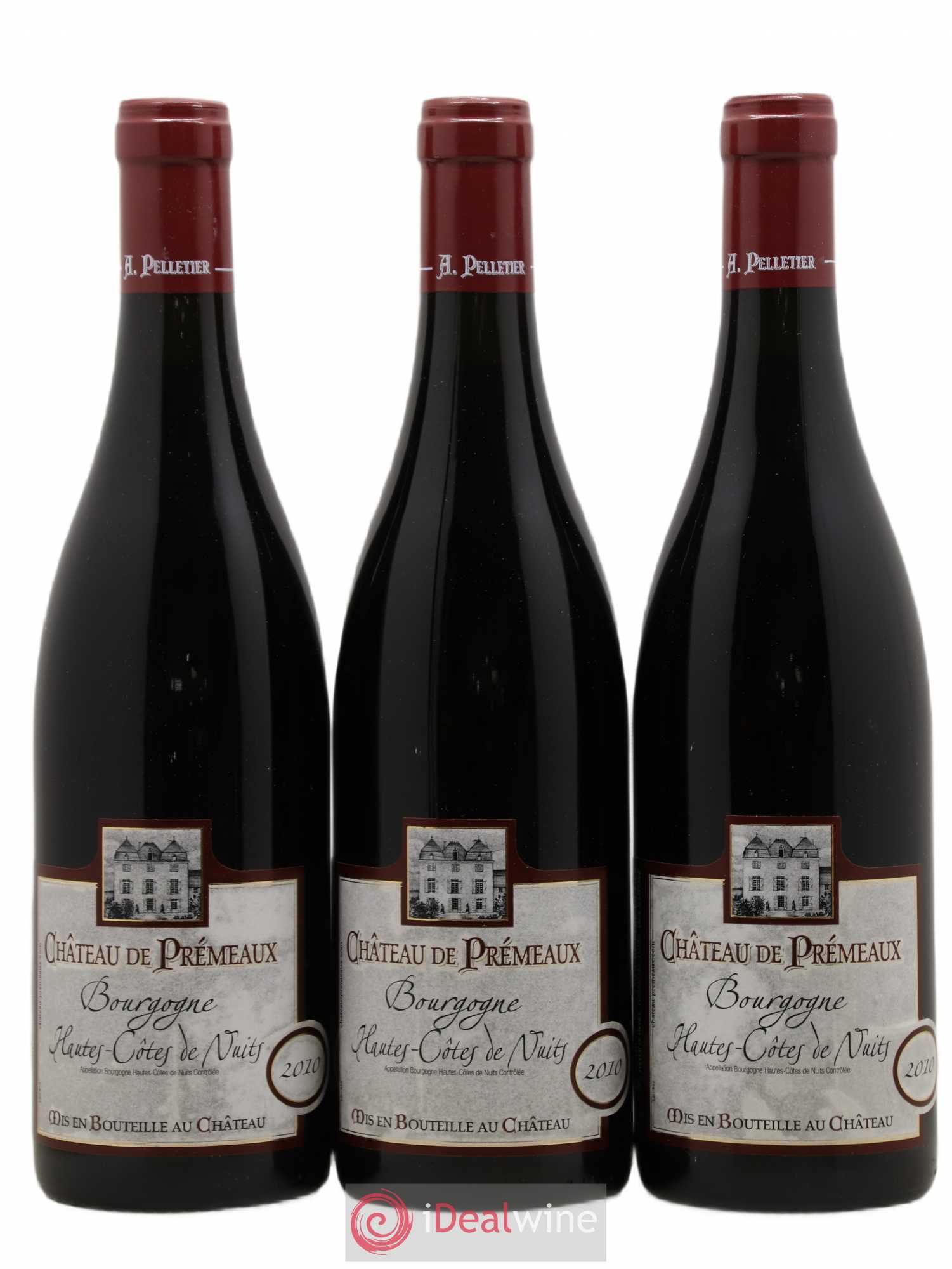 Hautes-Côtes de Nuits A. Pelletier Chateau de Premeaux 2010 - Posten von 3 Flaschen - 0