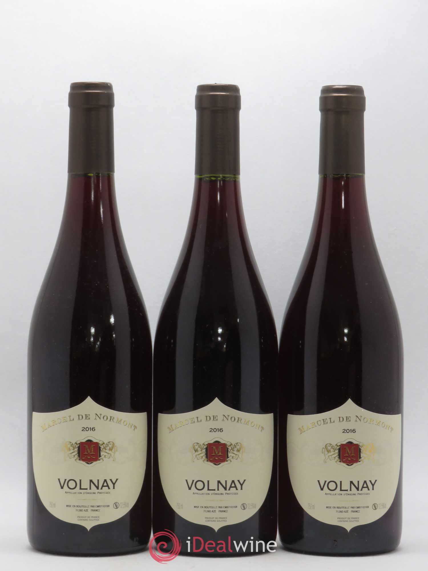 Volnay Marcel de Normont 2016 - Lot de 3 bouteilles - 0