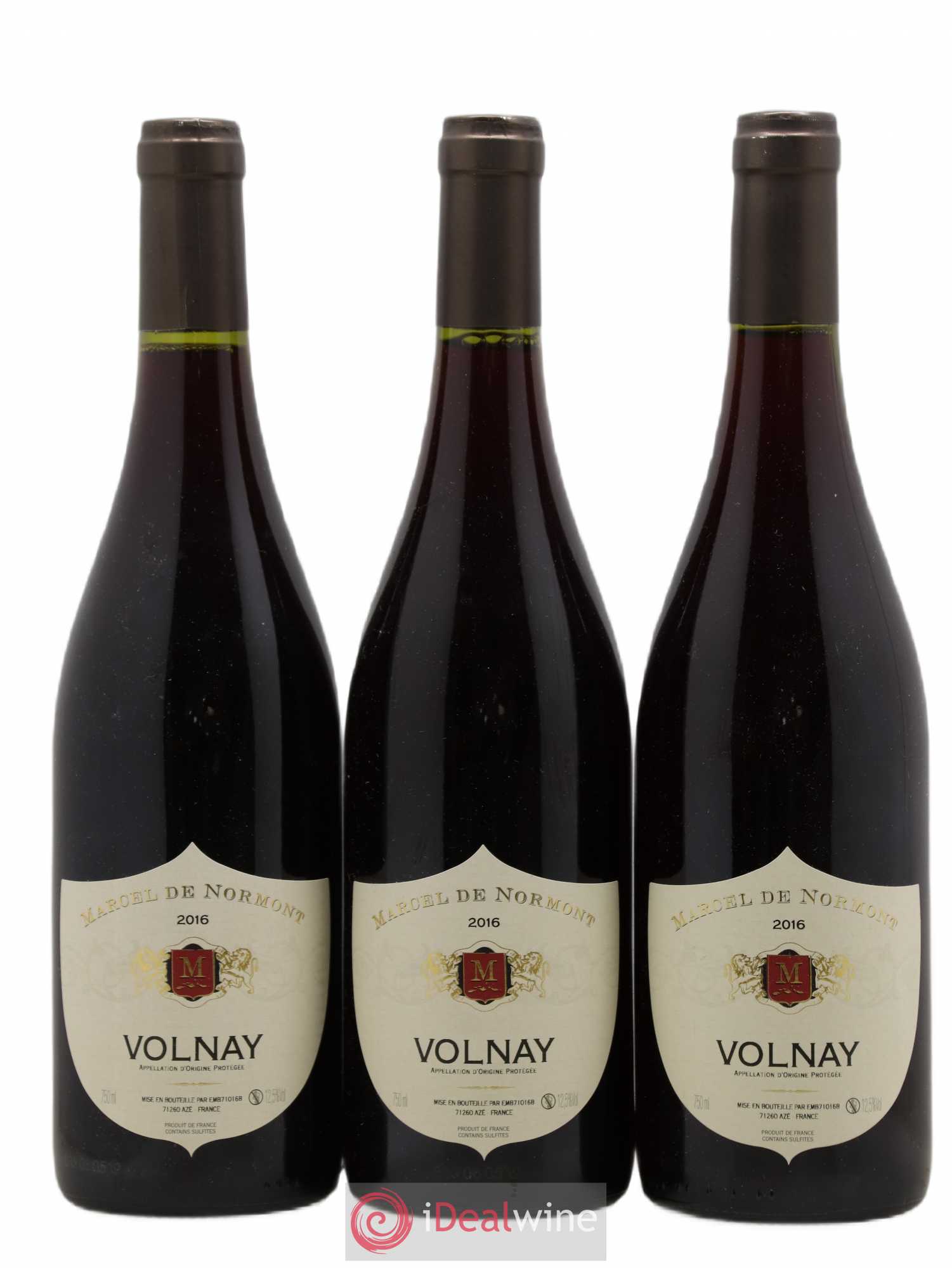 Volnay Marcel de Normont 2016 - Lot de 3 bouteilles - 0