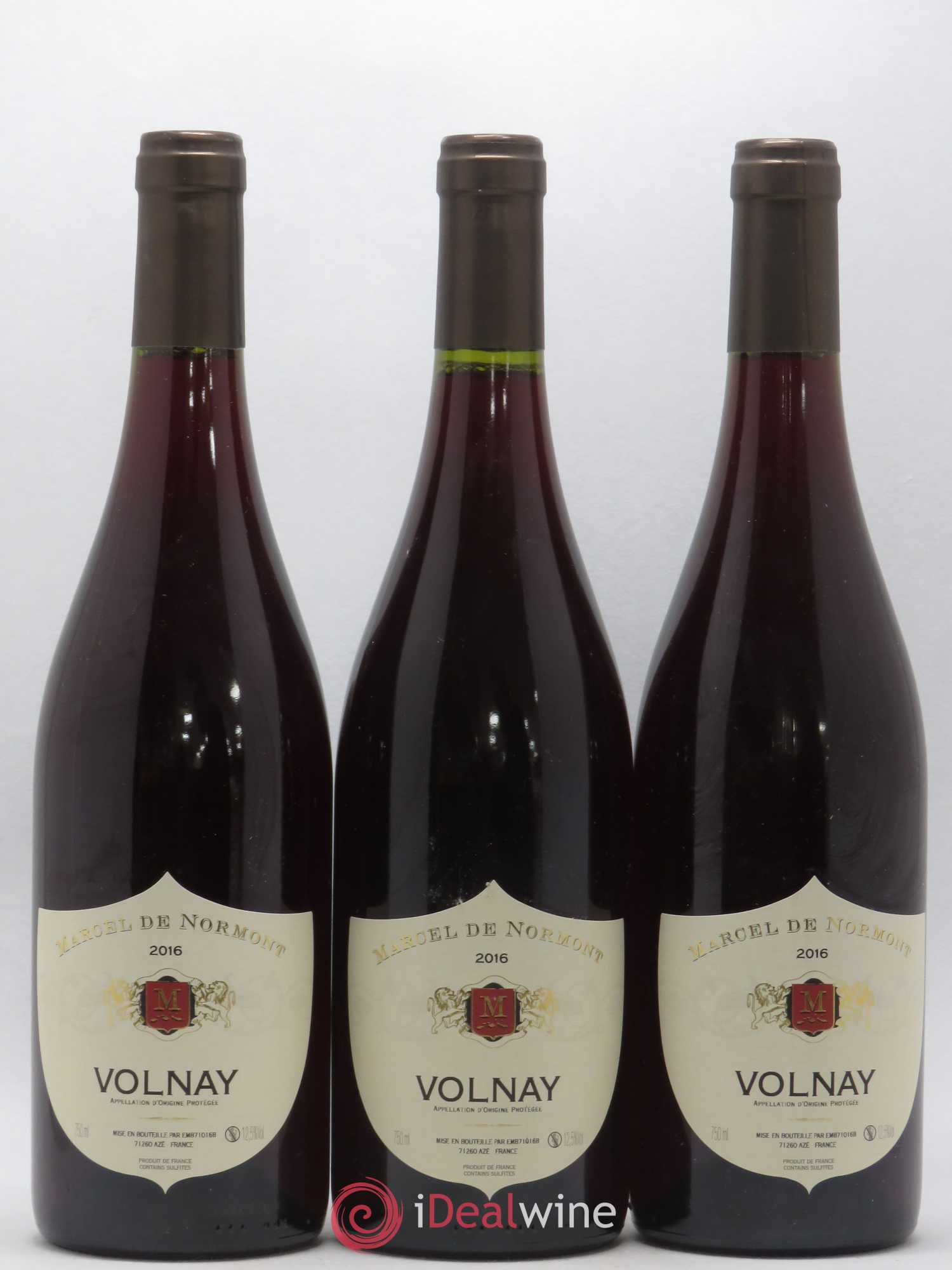 Volnay Marcel de Normont 2016 - Lot de 3 bouteilles - 0