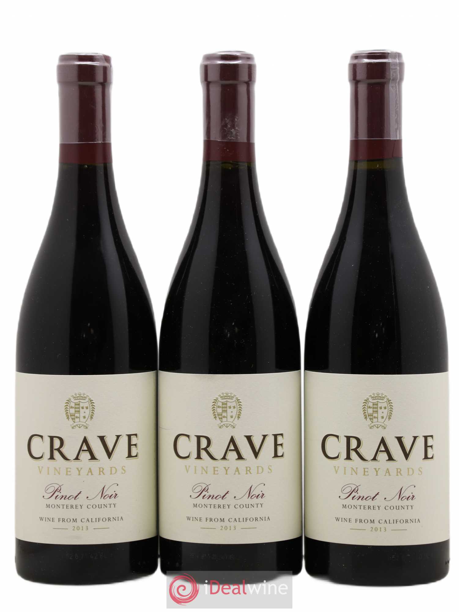 USA Pinot Noir Crave Vineyards Monterey County 2013 - Posten von 3 Flaschen - 0