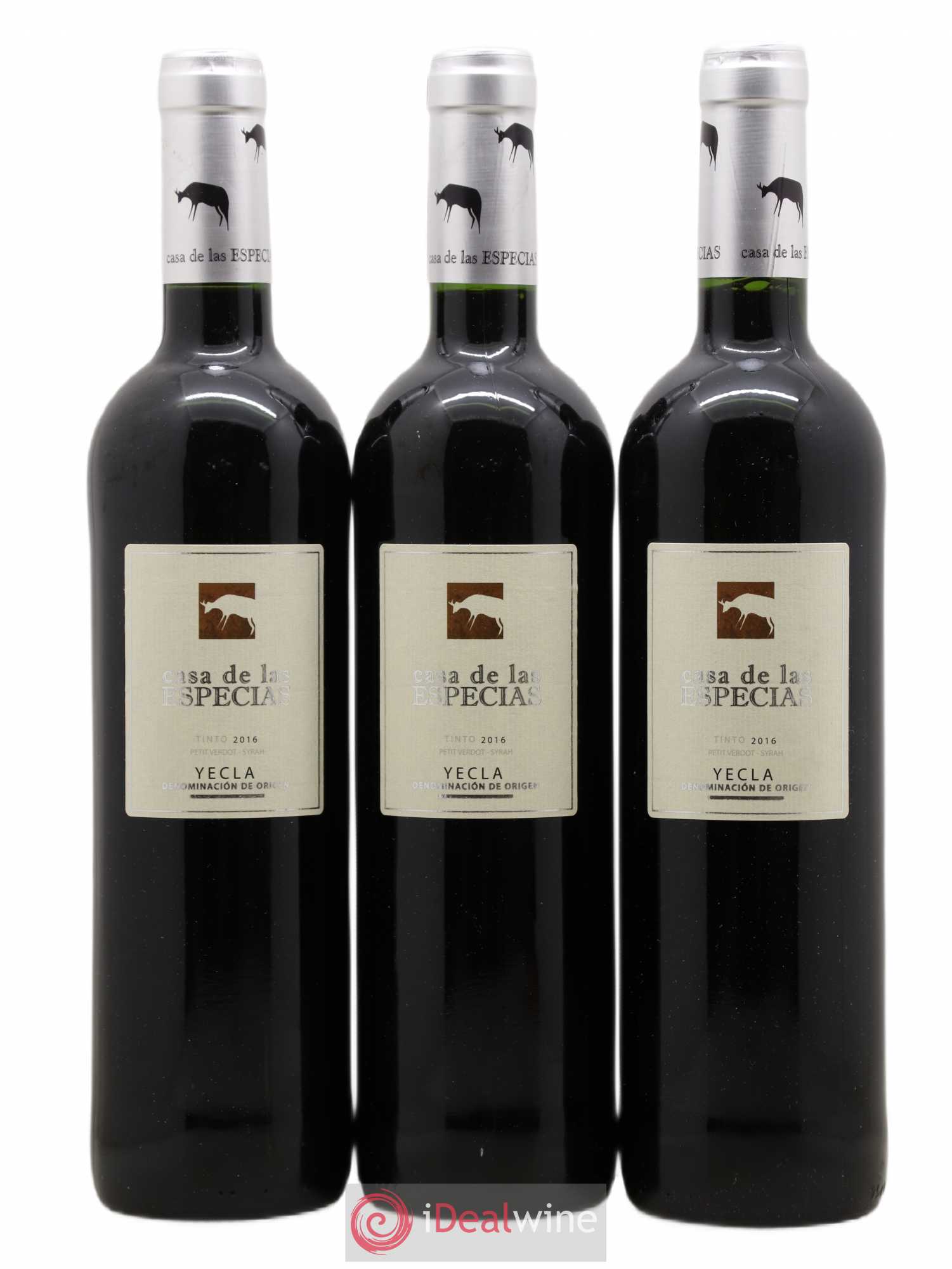 Yecla Casa De Las Especias Petit Verdot Syrah Tinto 2016 - Posten von 3 Flaschen - 0