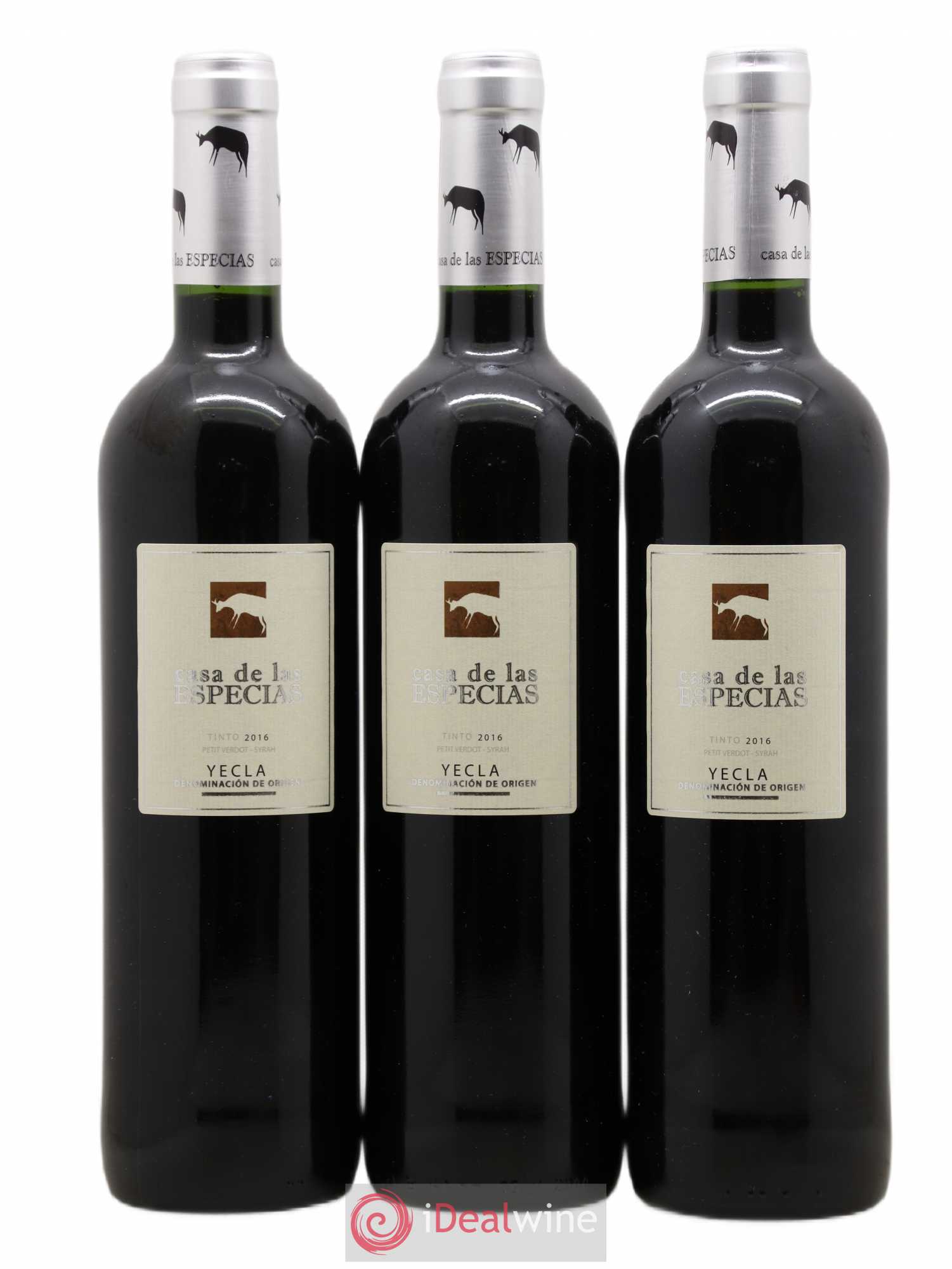 Yecla Casa De Las Especias Petit Verdot Syrah Tinto 2016 - Posten von 3 Flaschen - 0