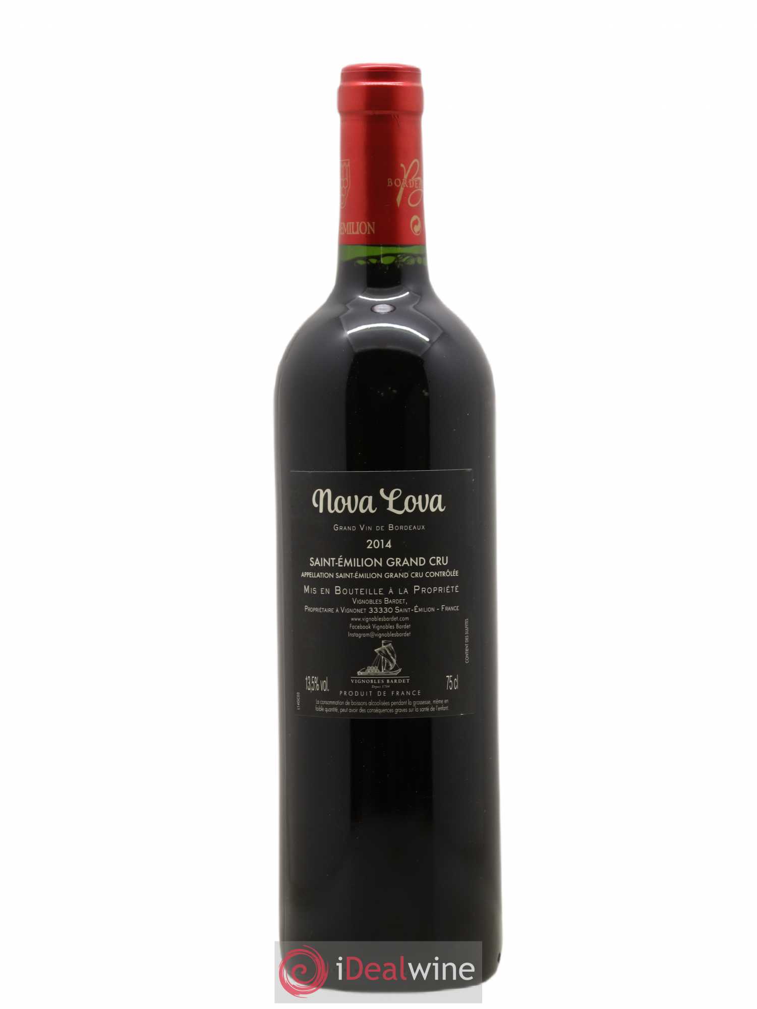 Saint-Émilion Grand Cru Vignobles Bardet Nova Lova 2014 - Posten von 1 Flasche - 1