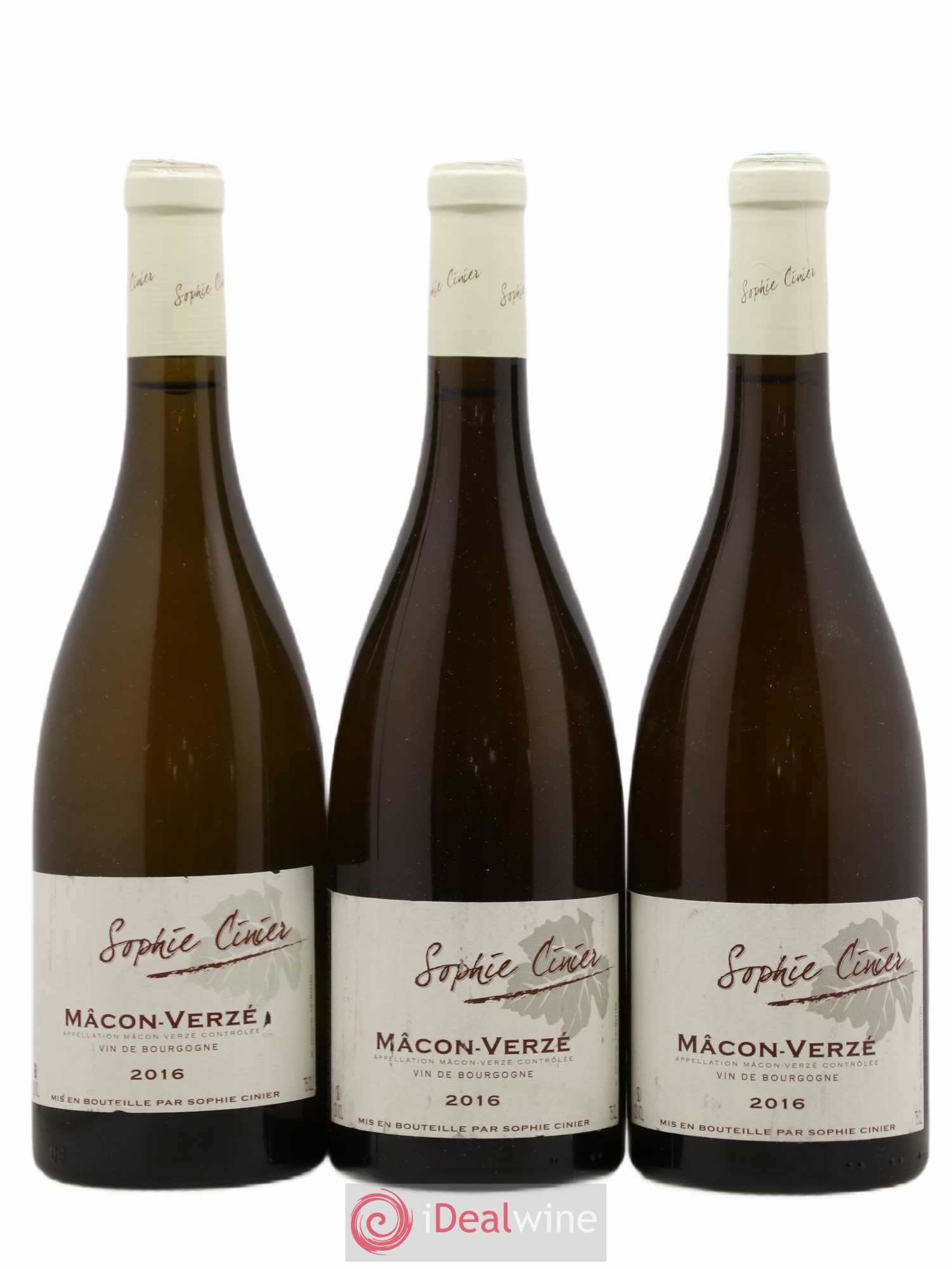 Mâcon Verzé Sophie Cinier 2016 - Posten von 3 Flaschen - 0
