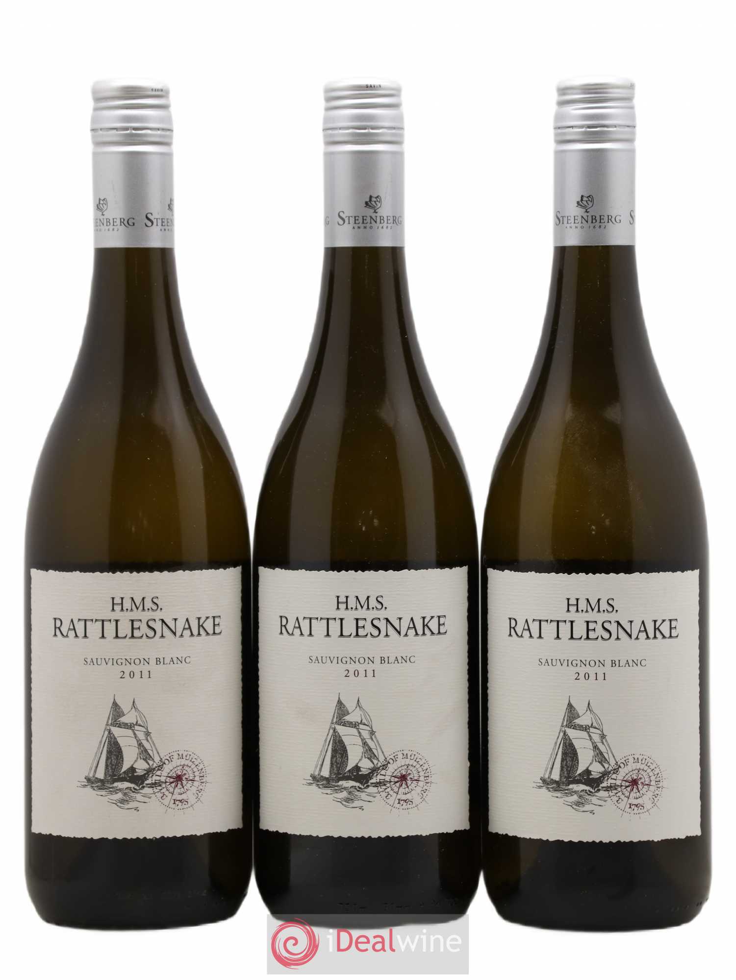 Afrique du Sud Stennberg Vineyards H.M.S Rattlesnake The Battle Of Muizemberg Sauvignon Blanc 2011 - Posten von 3 Flaschen - 0