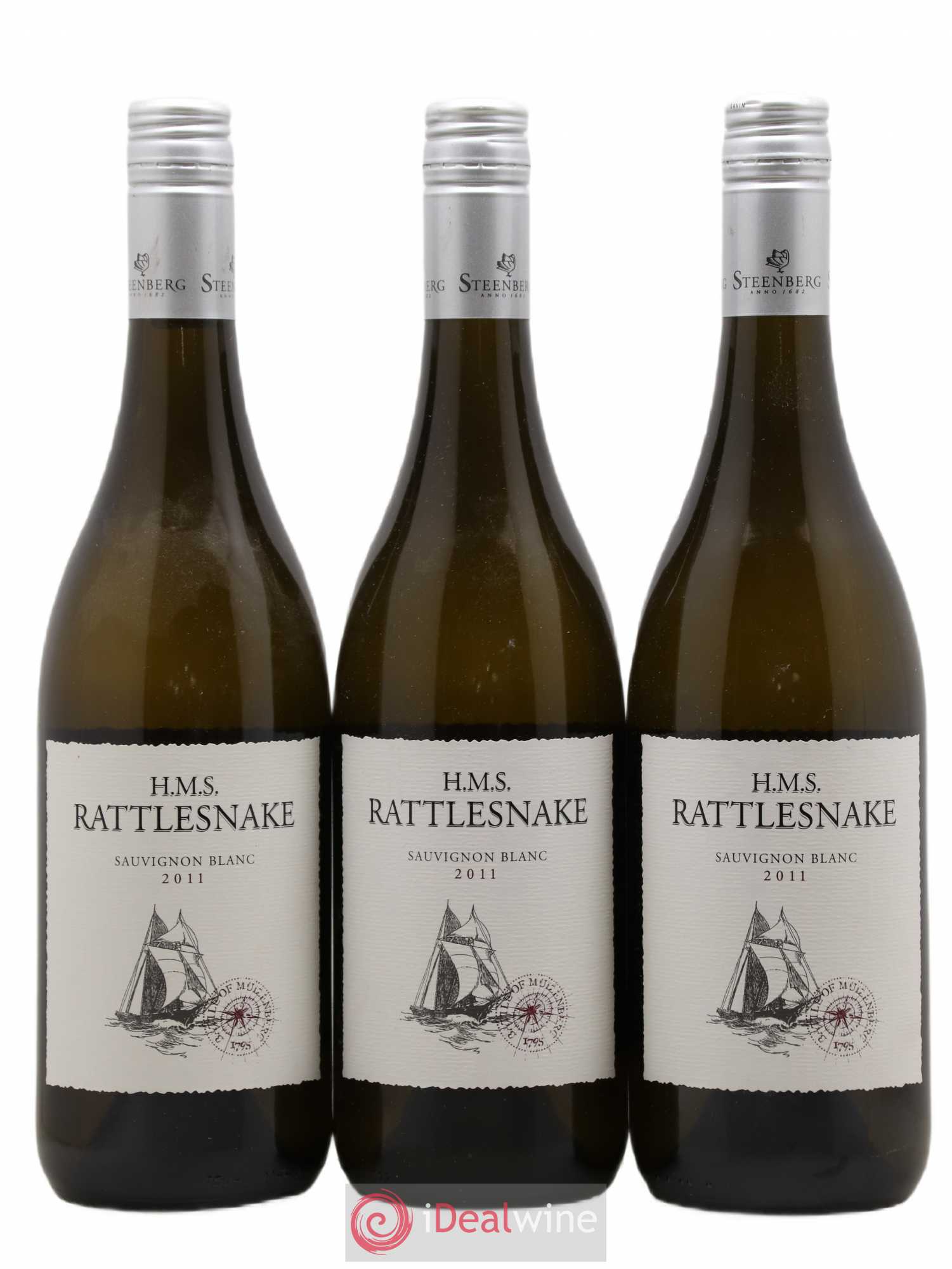 Afrique du Sud Stennberg Vineyards H.M.S Rattlesnake The Battle Of Muizemberg Sauvignon Blanc 2011 - Posten von 3 Flaschen - 0