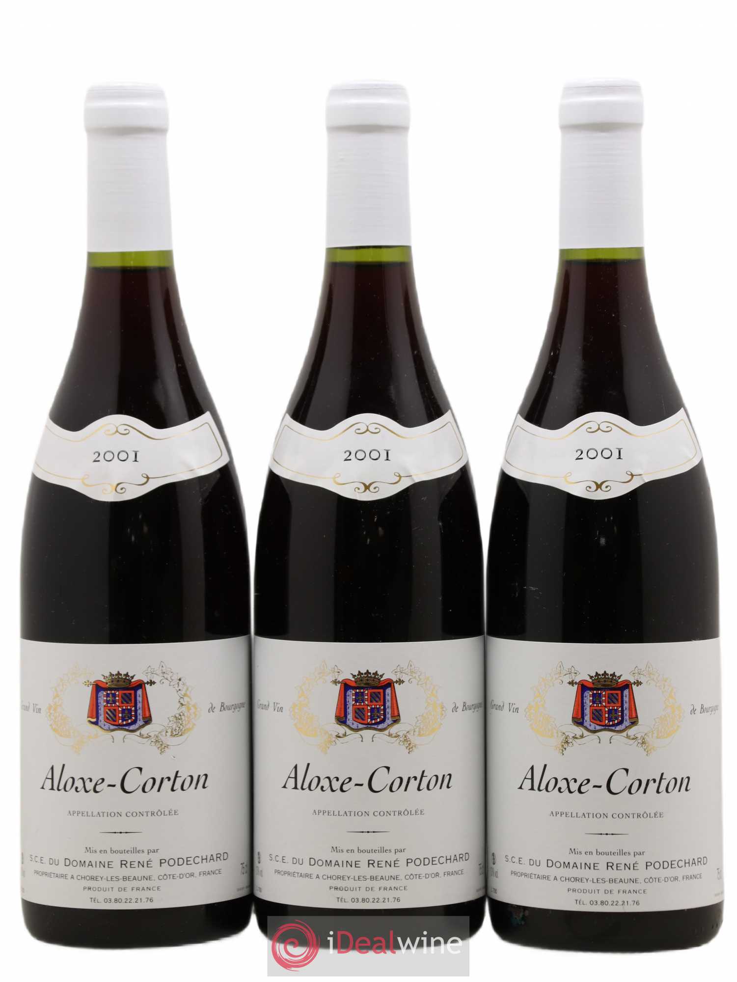 Aloxe-Corton Rene Podechard 2001 - Lot de 3 bouteilles - 0
