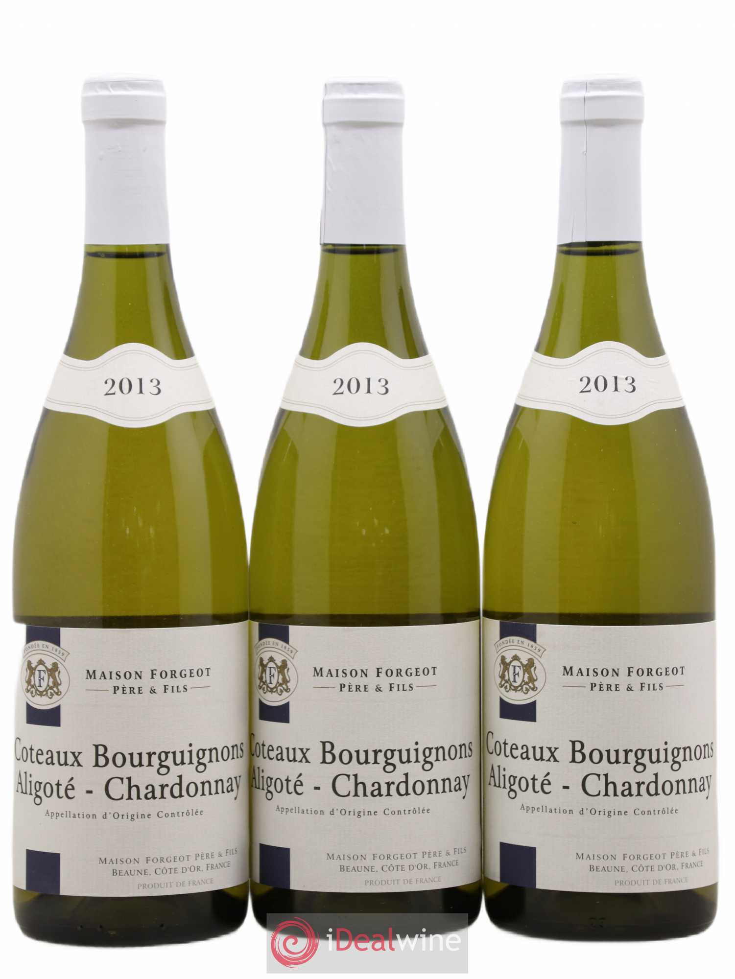 Coteaux Bourguignons Aligoté Chardonnay Forgeot Père & Fils 2013 - Lotto di 3 bottiglie - 0