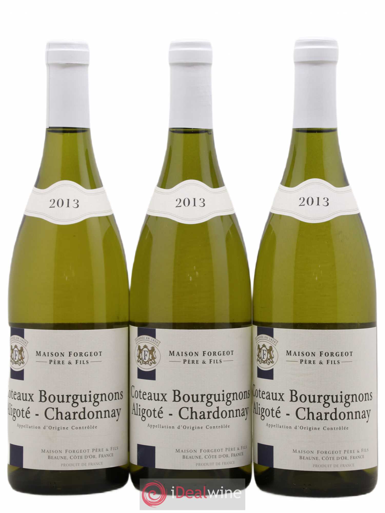 Coteaux Bourguignons Aligoté Chardonnay Forgeot Père & Fils 2013 - Posten von 3 Flaschen - 0