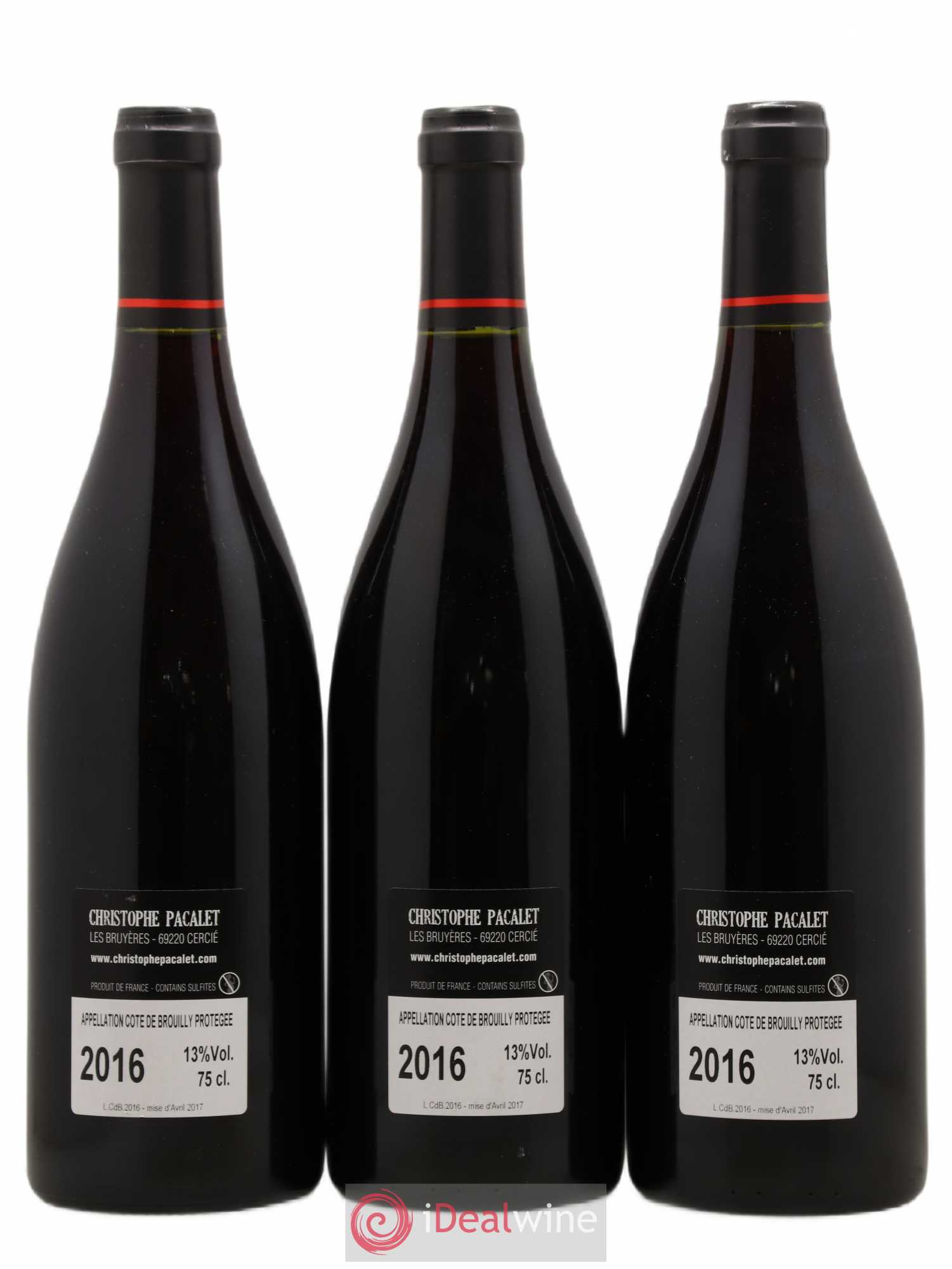 Côte de Brouilly Christophe Pacalet 2016 - Lot de 3 bouteilles - 1