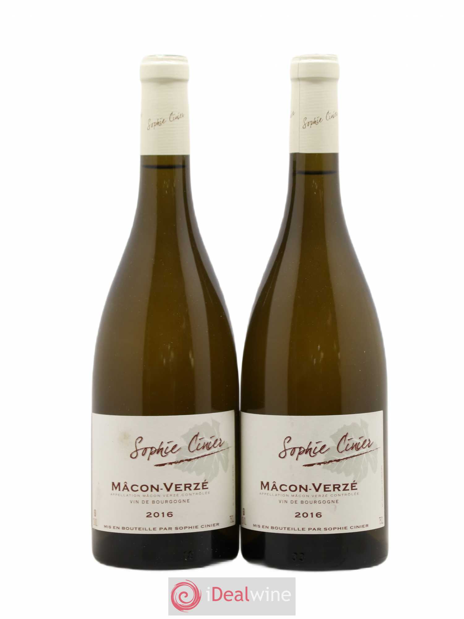 Mâcon Verze Sophie Cinier 2016 - Posten von 2 Flaschen - 0