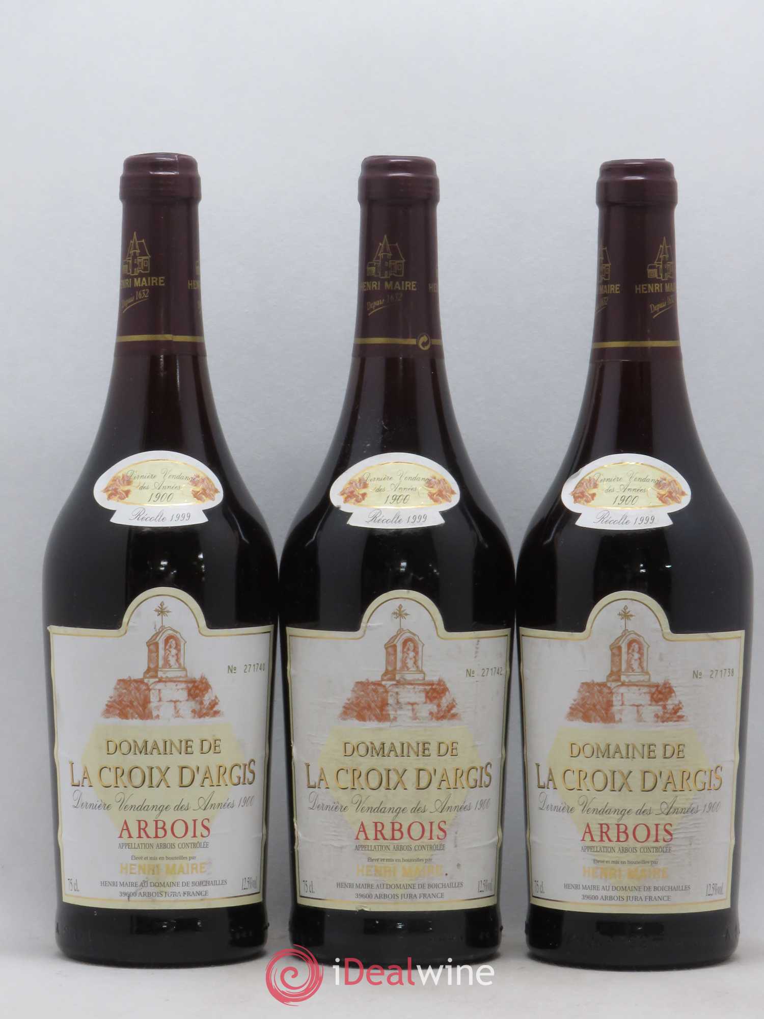 Arbois Domaine de la Croix d'Argis Henri Maire 1999 - Lot de 6 bouteilles - 2