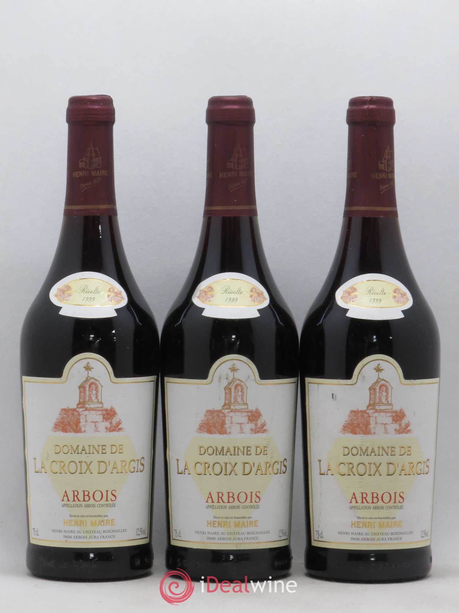 Arbois Domaine de la Croix d'Argis Henri Maire (sans prix de réserve) 1999 - Posten von 3 Flaschen - 0