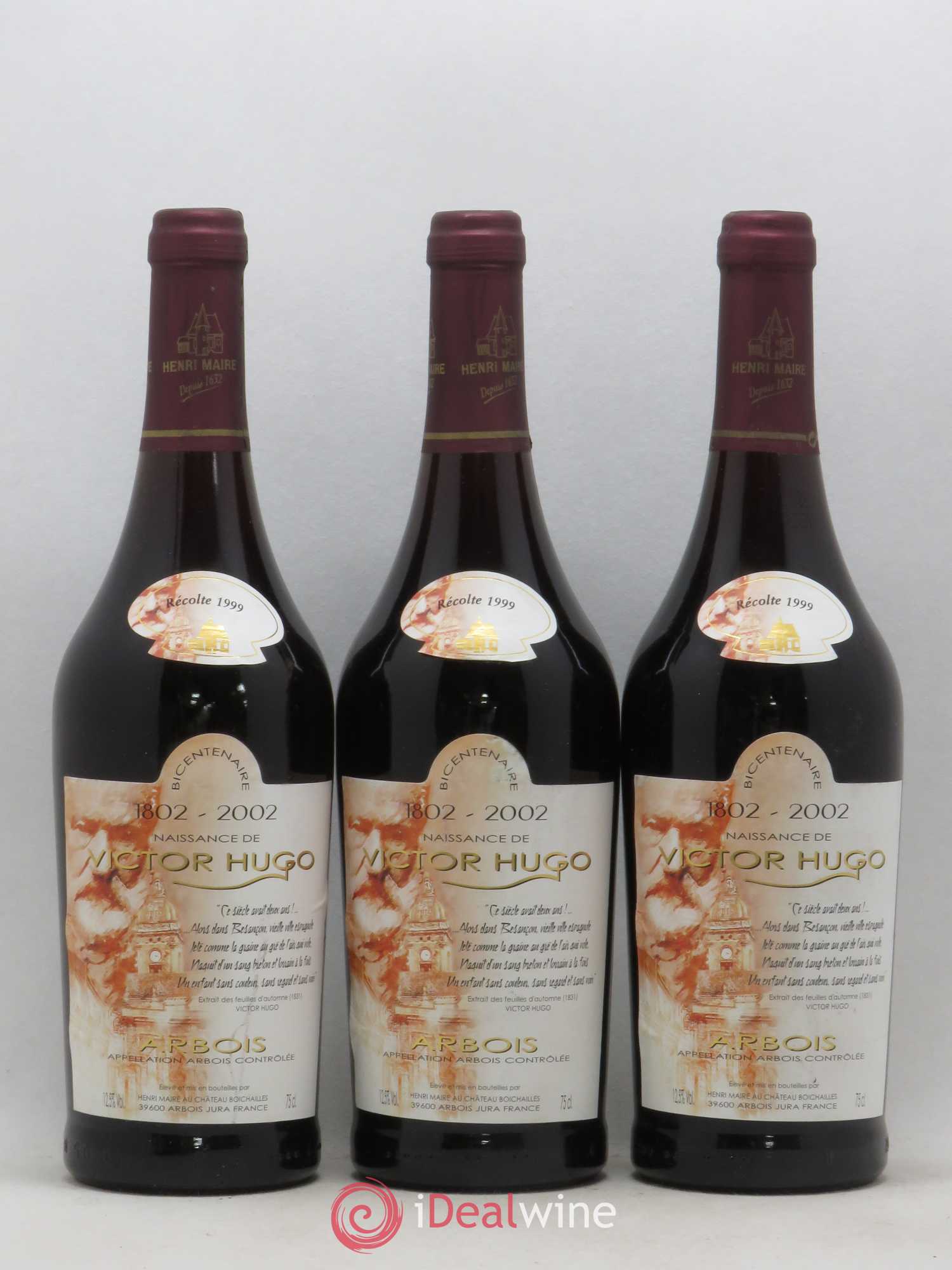 Arbois Naissance de Victor Hugo Henri Maire (sans prix de réserve) 1999 - Lot de 6 bouteilles - 2