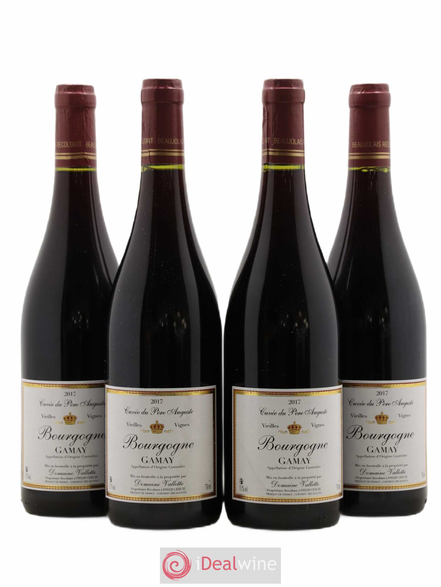 Bourgogne Gamay Cuvee Du Pere Auguste Domaine Vallette 2017 - Posten von 4 Flaschen - 0