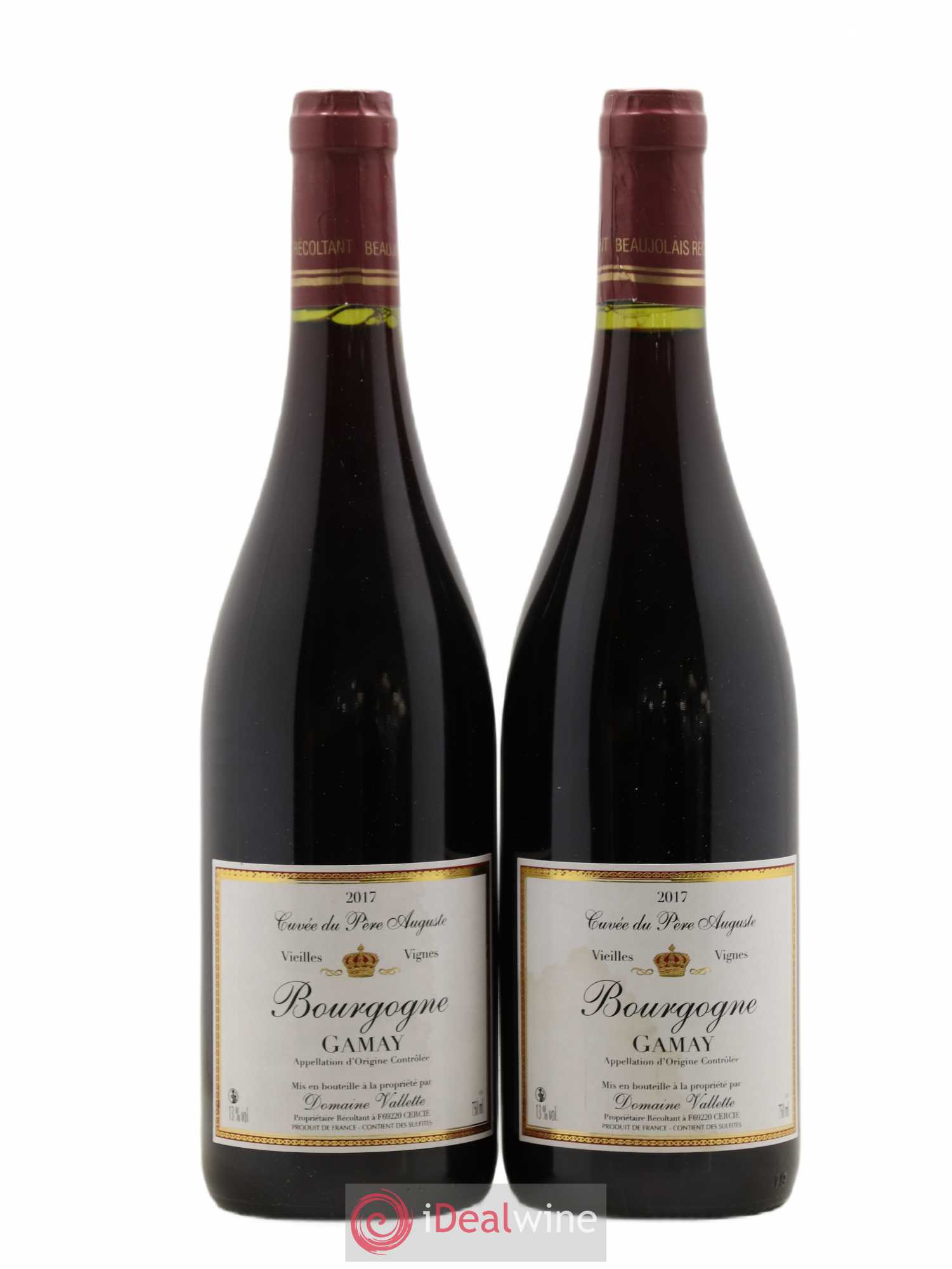 Bourgogne Gamay Cuvee Du Pere Auguste Domaine Vallette 2017 - Posten von 2 Flaschen - 0