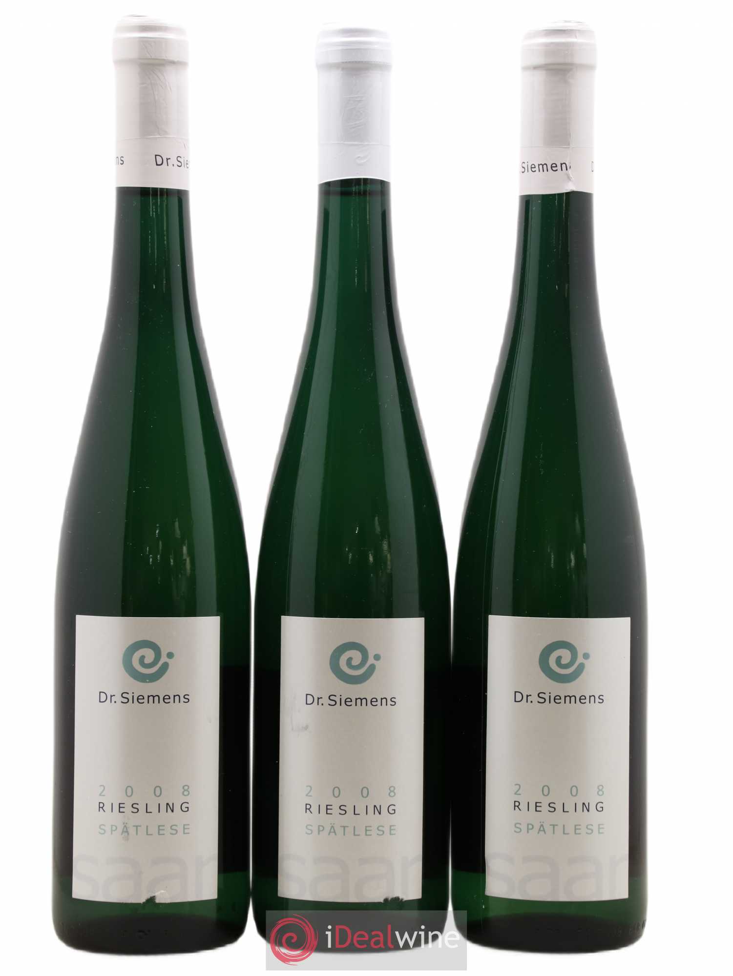 Allemagne Mosel-Saar Riesling Wutzberg Spätlese Feinherb Dr Siemens 2008 - Posten von 3 Flaschen - 0