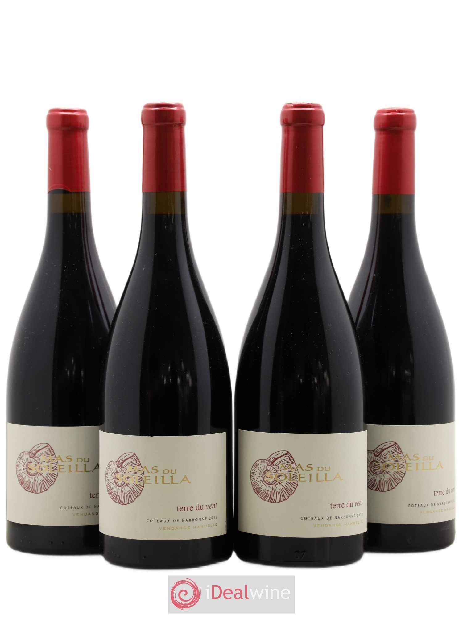Pays d'Oc Coteaux de Narbonne Terre du Vent Mas du Soleilla 2012 - Posten von 4 Flaschen - 0