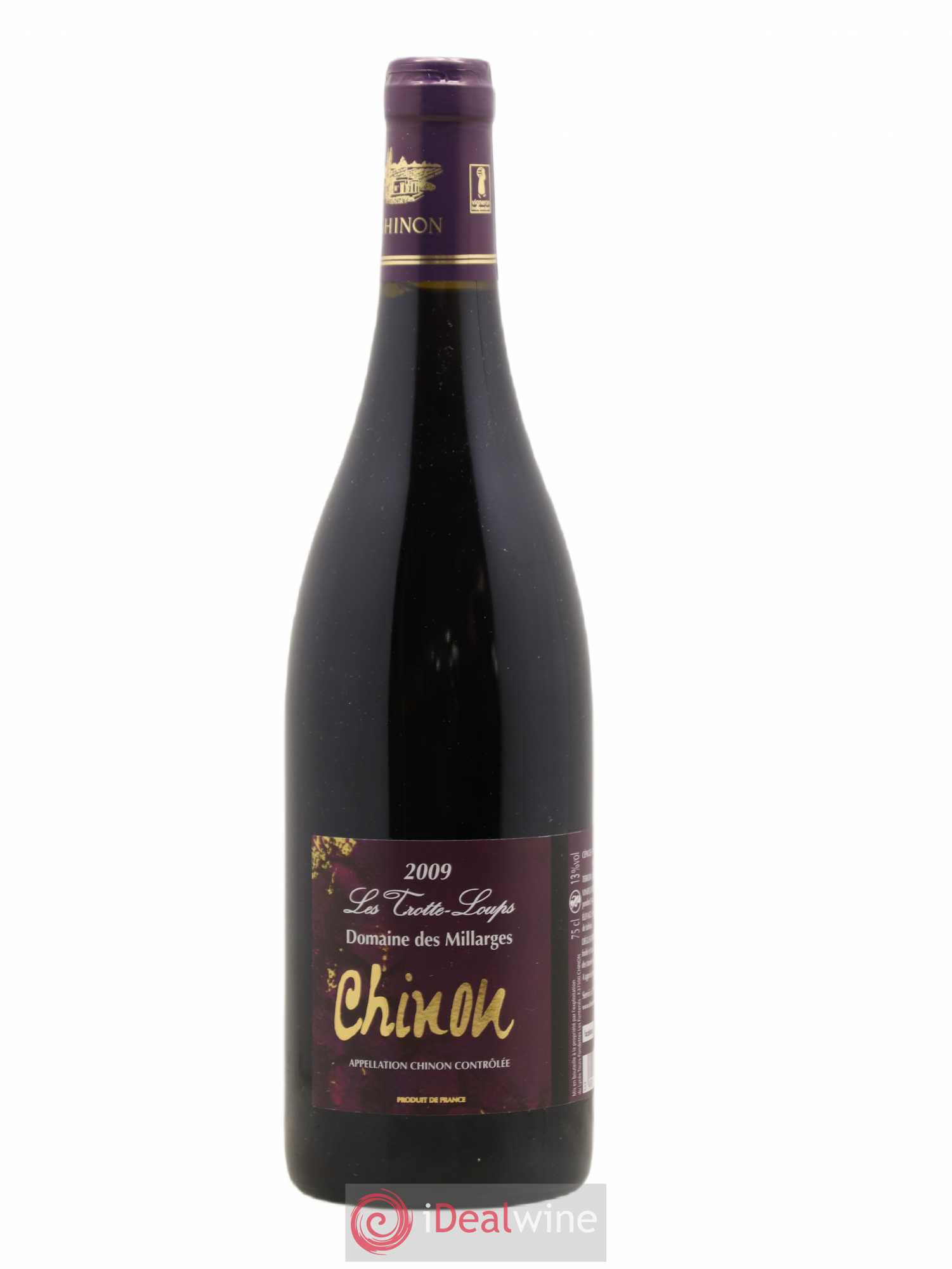 Chinon Les Trottes Loups Domaine Des Millarges 2009 - Lot de 1 bouteille - 0