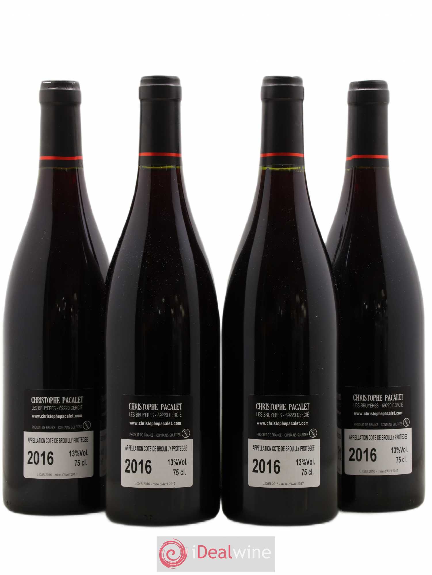 Côte de Brouilly Christophe Pacalet 2016 - Lot de 4 bouteilles - 1