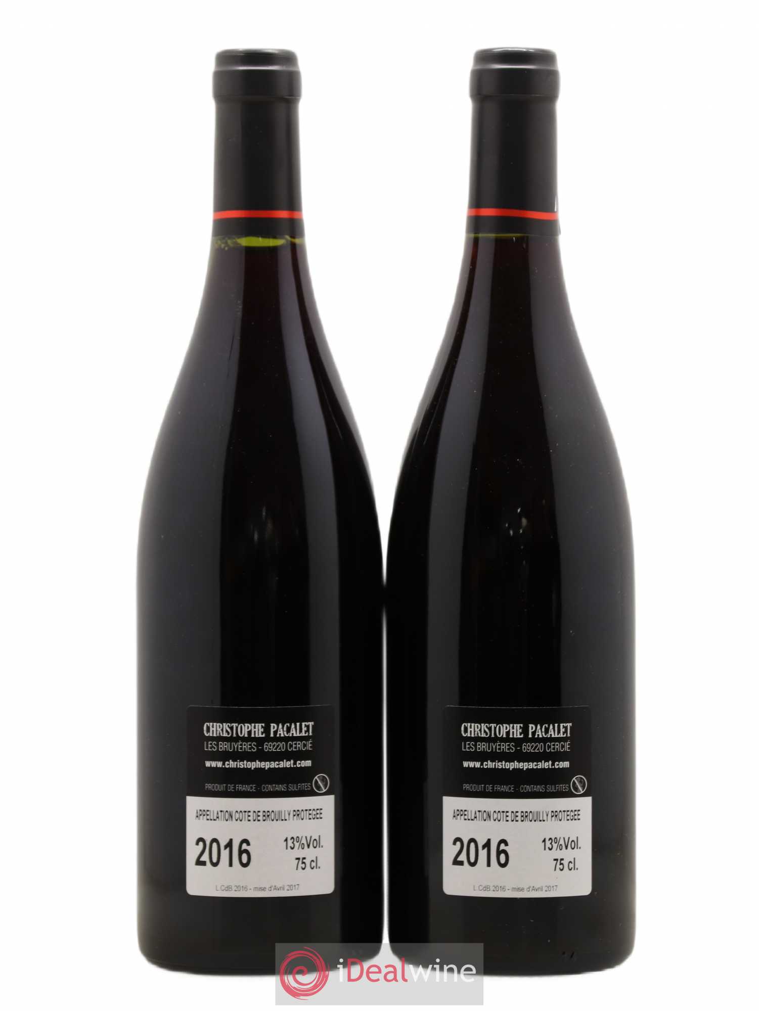 Côte de Brouilly Christophe Pacalet 2016 - Lot de 2 bouteilles - 1