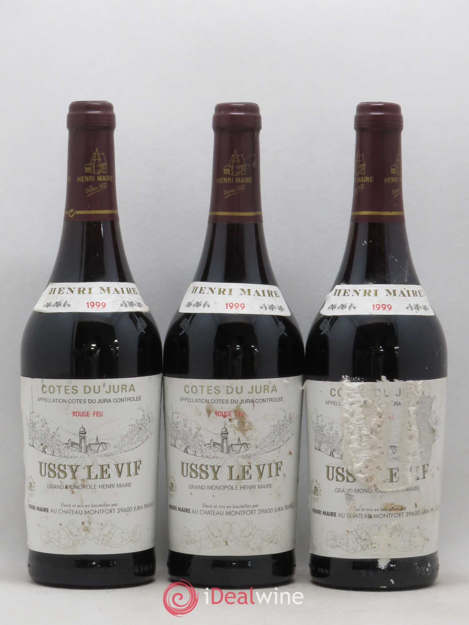 Côtes du Jura Ussy Le Vif Henri Maire 1999 - Posten von 6 Flaschen - 1