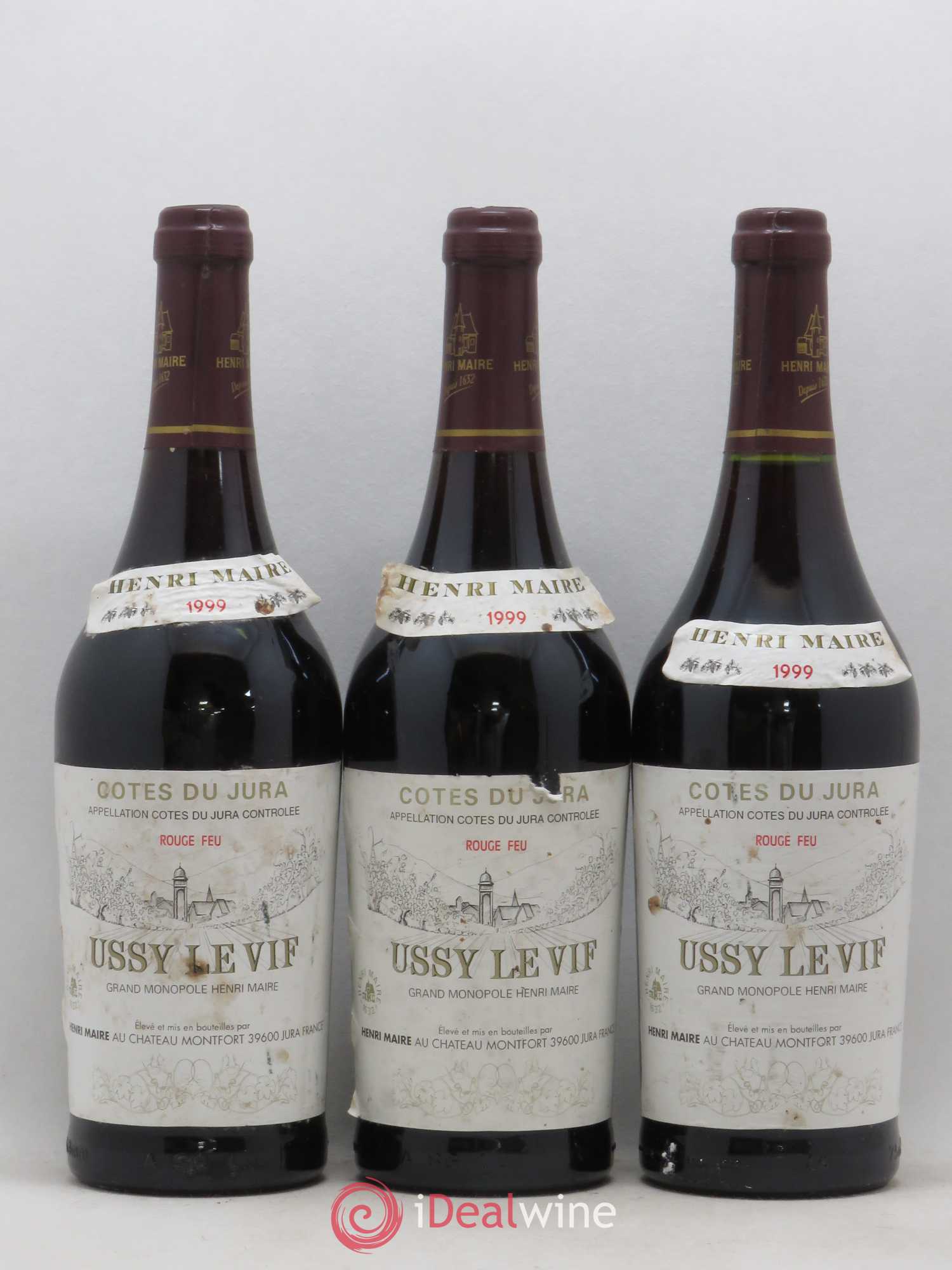 Côtes du Jura Ussy Le Vif Henri Maire 1999 - Posten von 6 Flaschen - 2