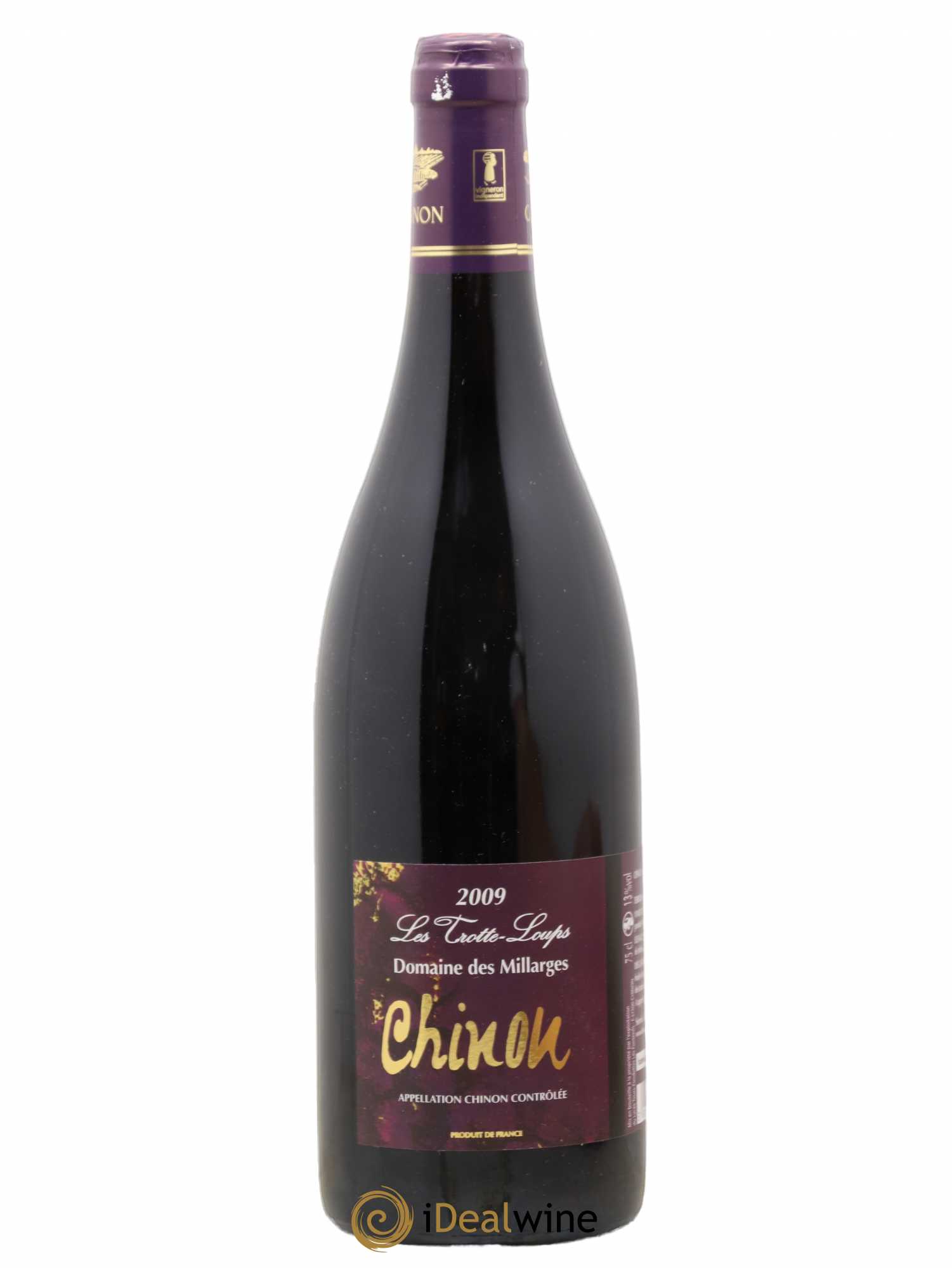 Chinon Les Trottes Loups Domaine Des Millarges 2009 - Lot de 1 bouteille - 0