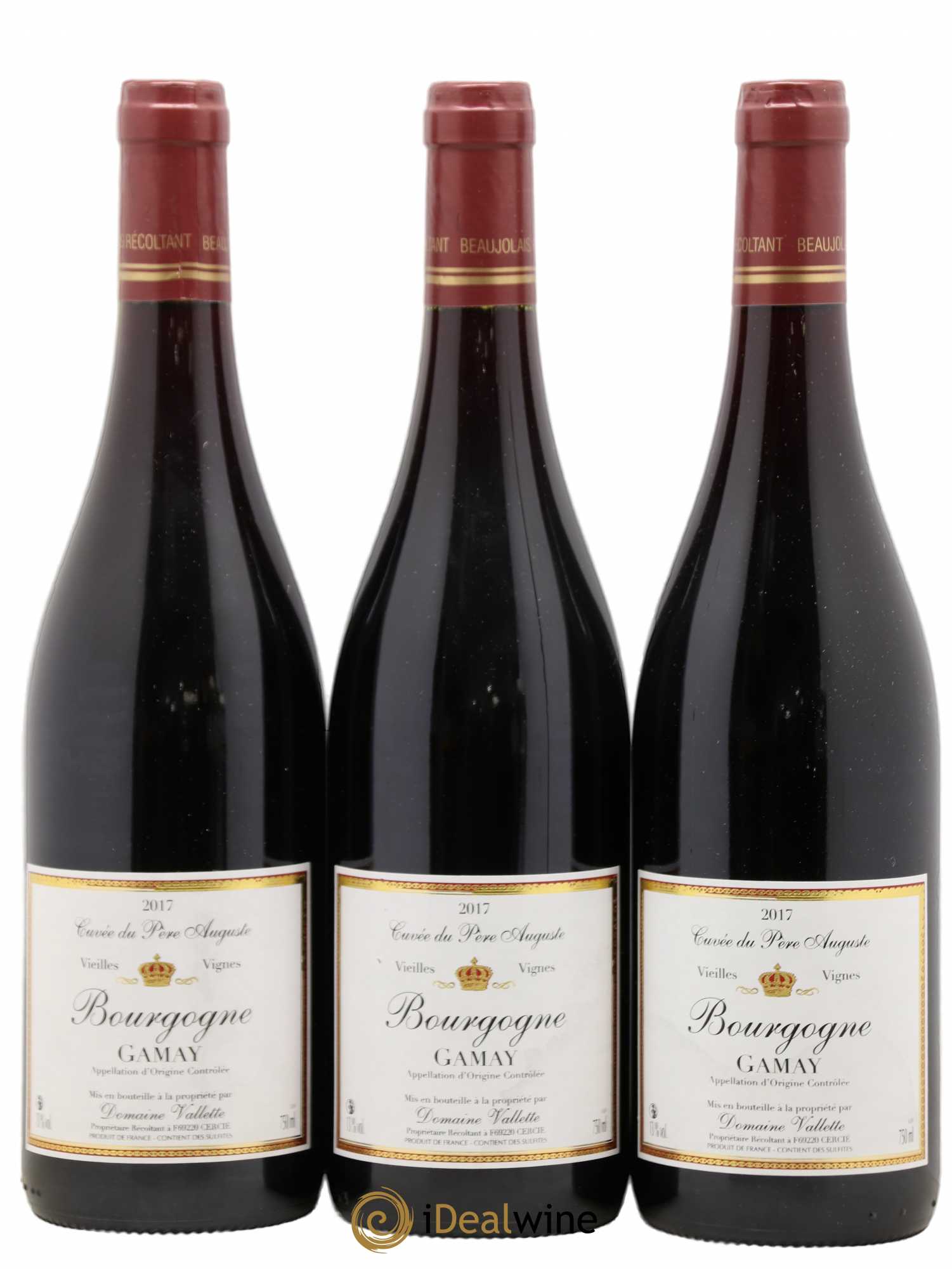 Bourgogne Gamay Cuvee Du Pere Auguste Domaine Valette Vieilles Vignes 2017 - Posten von 3 Flaschen - 0