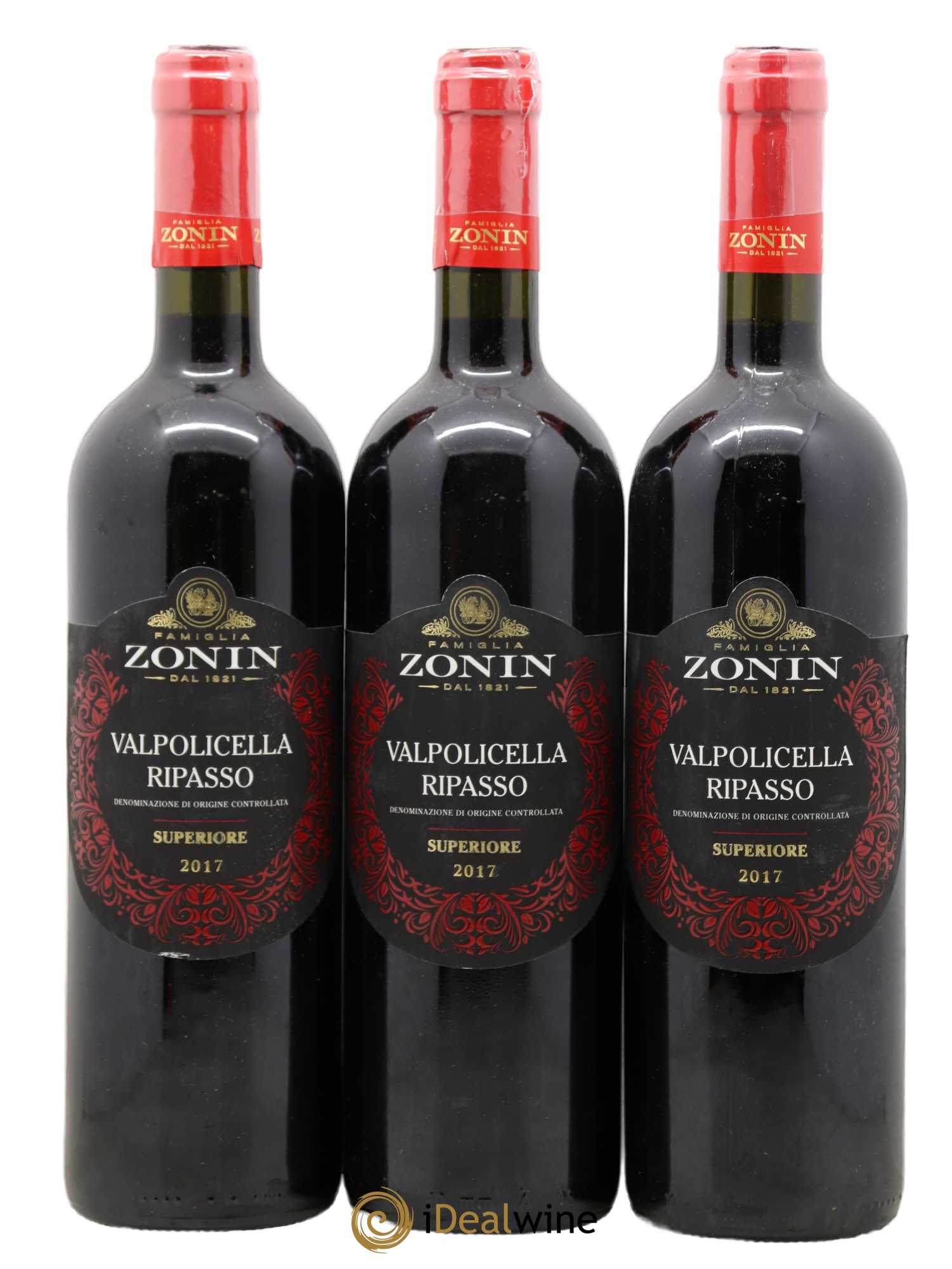 Valpolicella Classico DOC Ripasso Zonin 2017 - Lot de 3 bouteilles - 0
