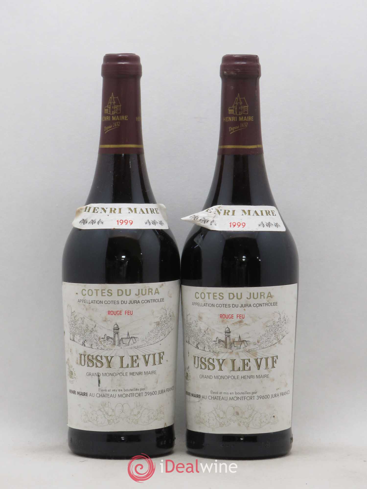 Côtes du Jura Ussy Le Vif Henri Maire (sans prix de réserve) 1999 - Posten von 2 Flaschen - 0