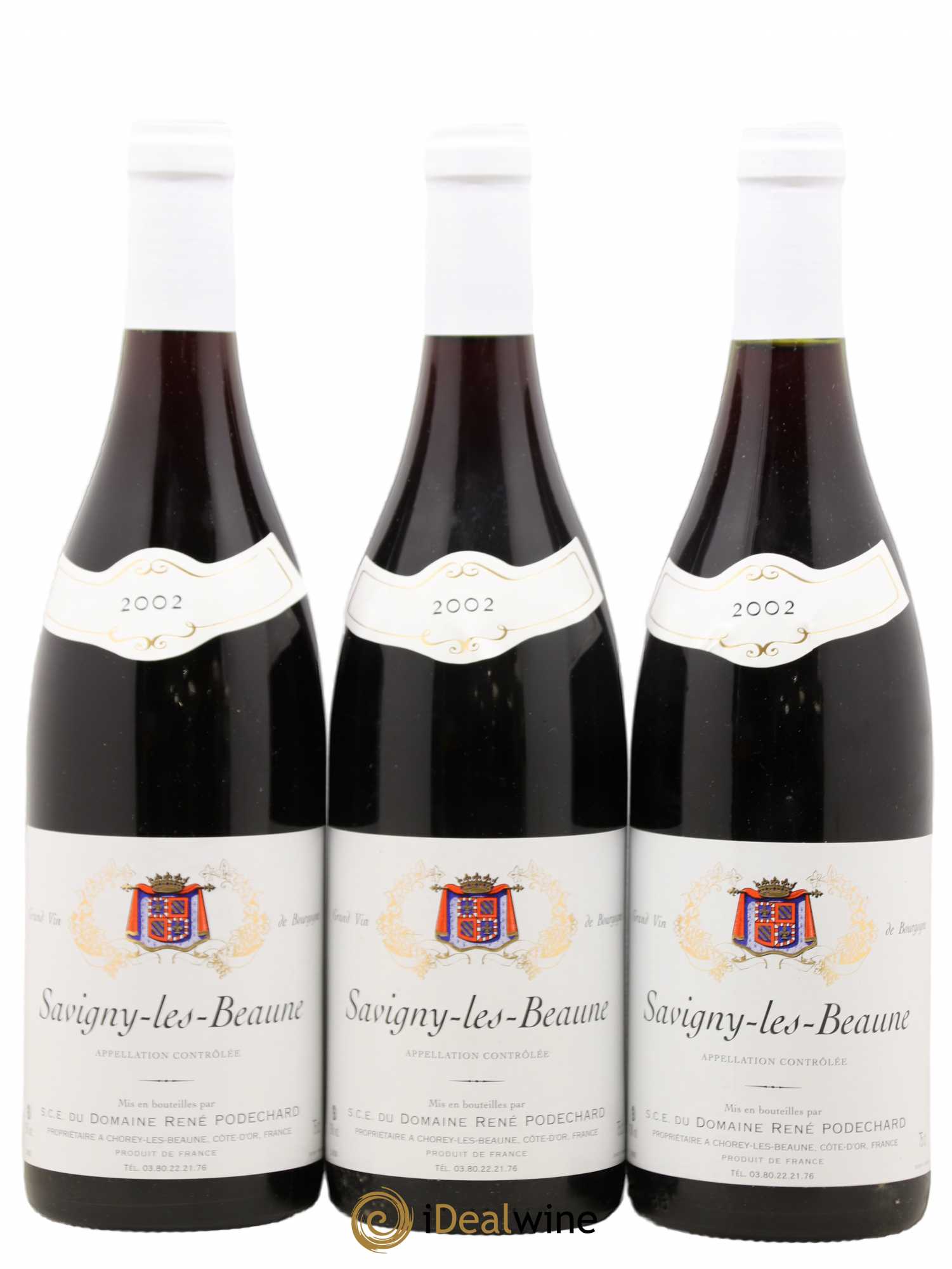 Savigny-lès-Beaune René Podechard 2002 - Lot of 3 bottles - 0