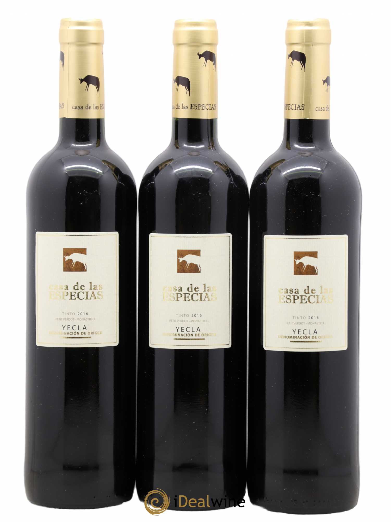 Yecla Petit Verdot Monastrell Tinto Casa De Las Especias 2016 - Posten von 3 Flaschen - 0