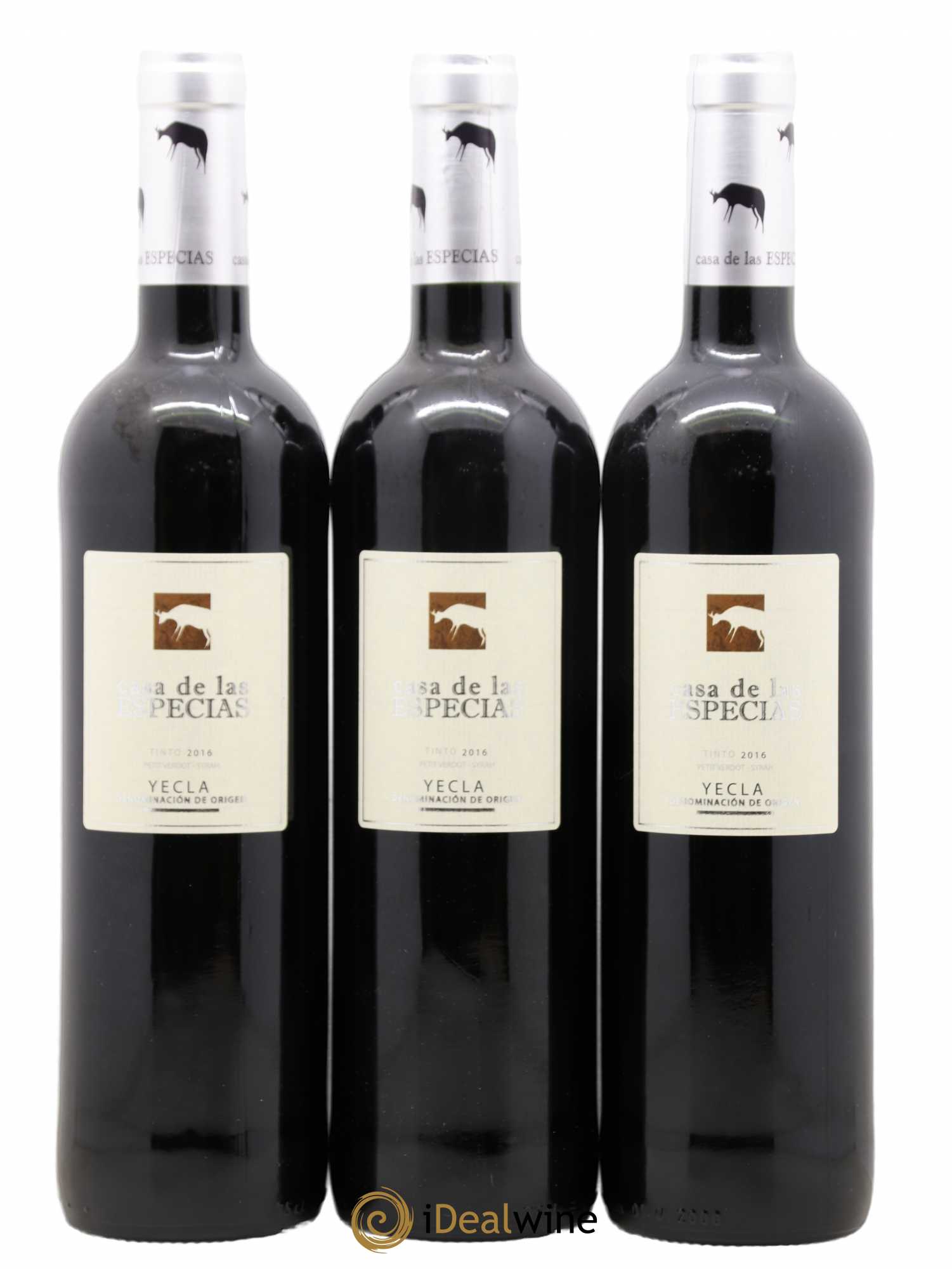 Yecla Petit Verdot Syrah Tinto Casa De Las Especias 2016 - Posten von 3 Flaschen - 0