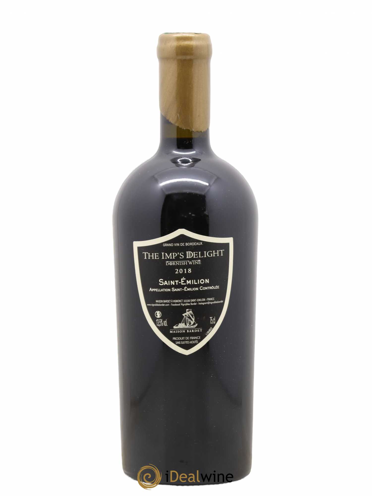 Saint-Émilion Grand Cru Dornish Wine The Imp'S Delight Maison Bardet 2018 - Lot de 1 bouteille - 1