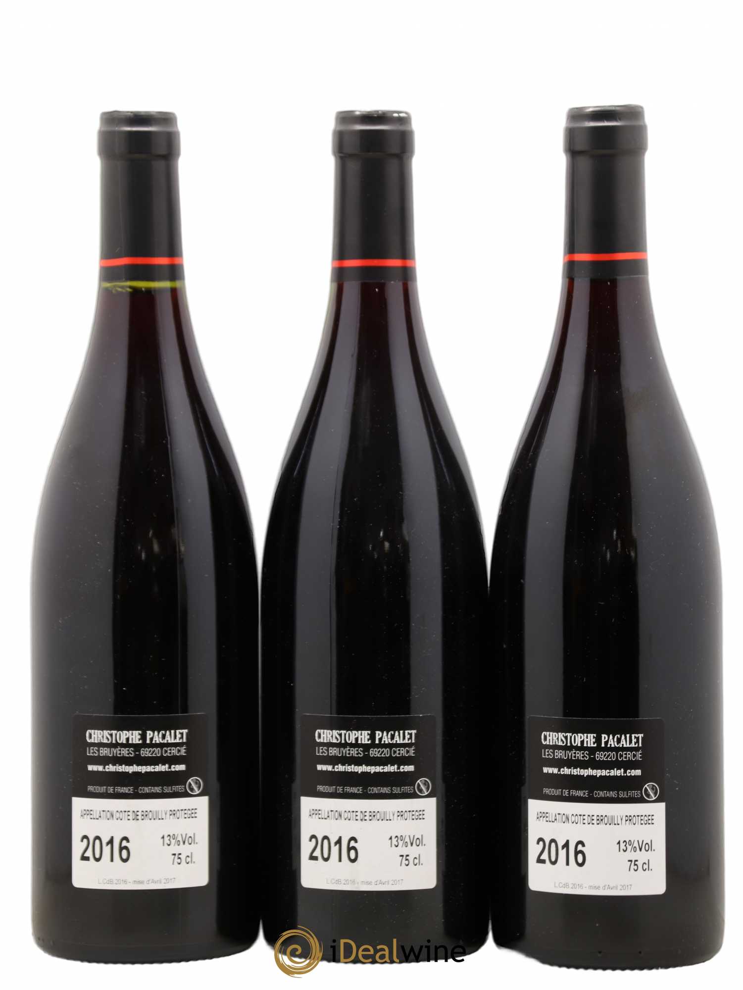 Côte de Brouilly Christophe Pacalet 2016 - Lot de 3 bouteilles - 1