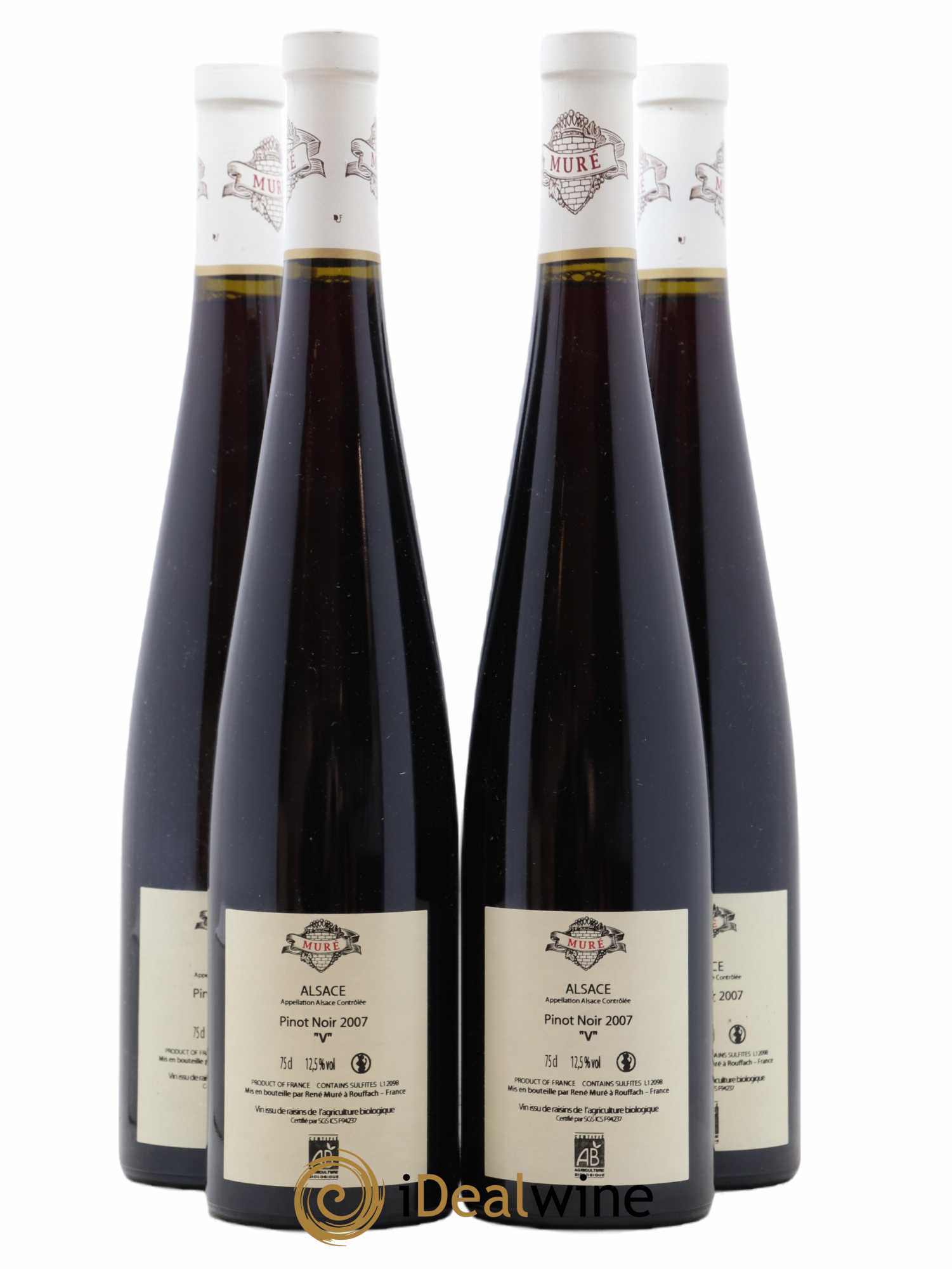 Alsace Pinot Noir V Domaine Mure 2007 - Lot de 4 bouteilles - 1