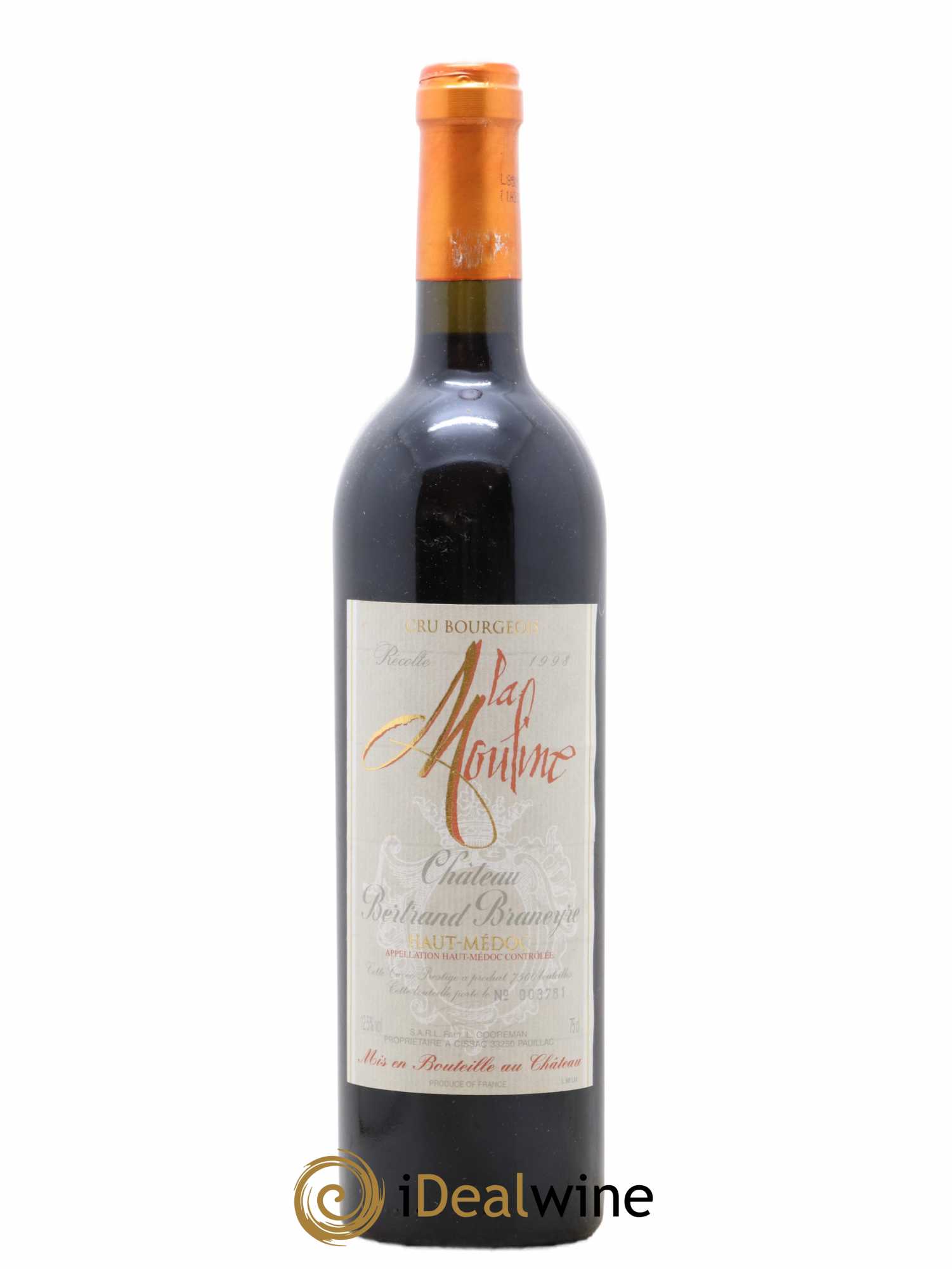 Haut Médoc Chateau Bertrand Braneyre 1998 - Lot de 1 bouteille - 0