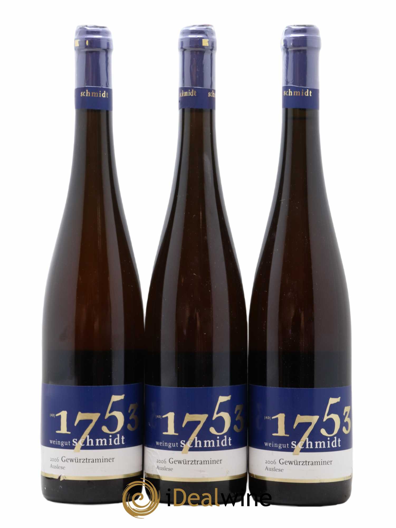 Allemagne Nahe Weingut Schmidt Auslese Gewurztraminer 2006 - Posten von 3 Flaschen - 0