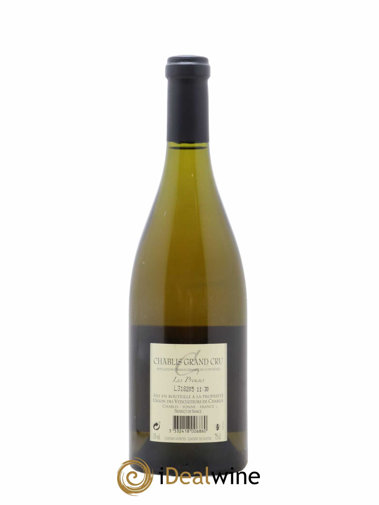 Chablis Grand Cru Les Preuses Union Des Viticulteurs De Chablis 2003 - Lot de 1 bouteille - 1