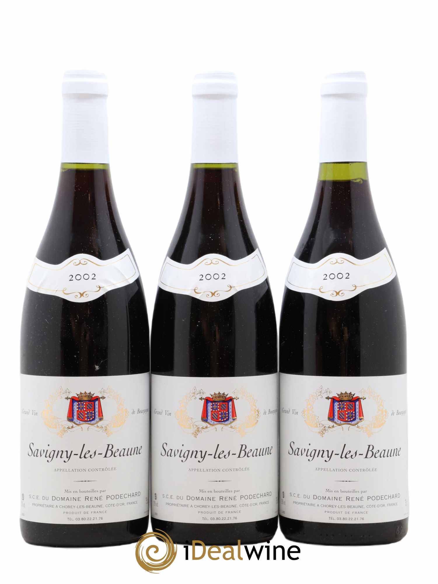 Savigny-lès-Beaune Rene Podechard 2002 - Lot of 3 bottles - 0