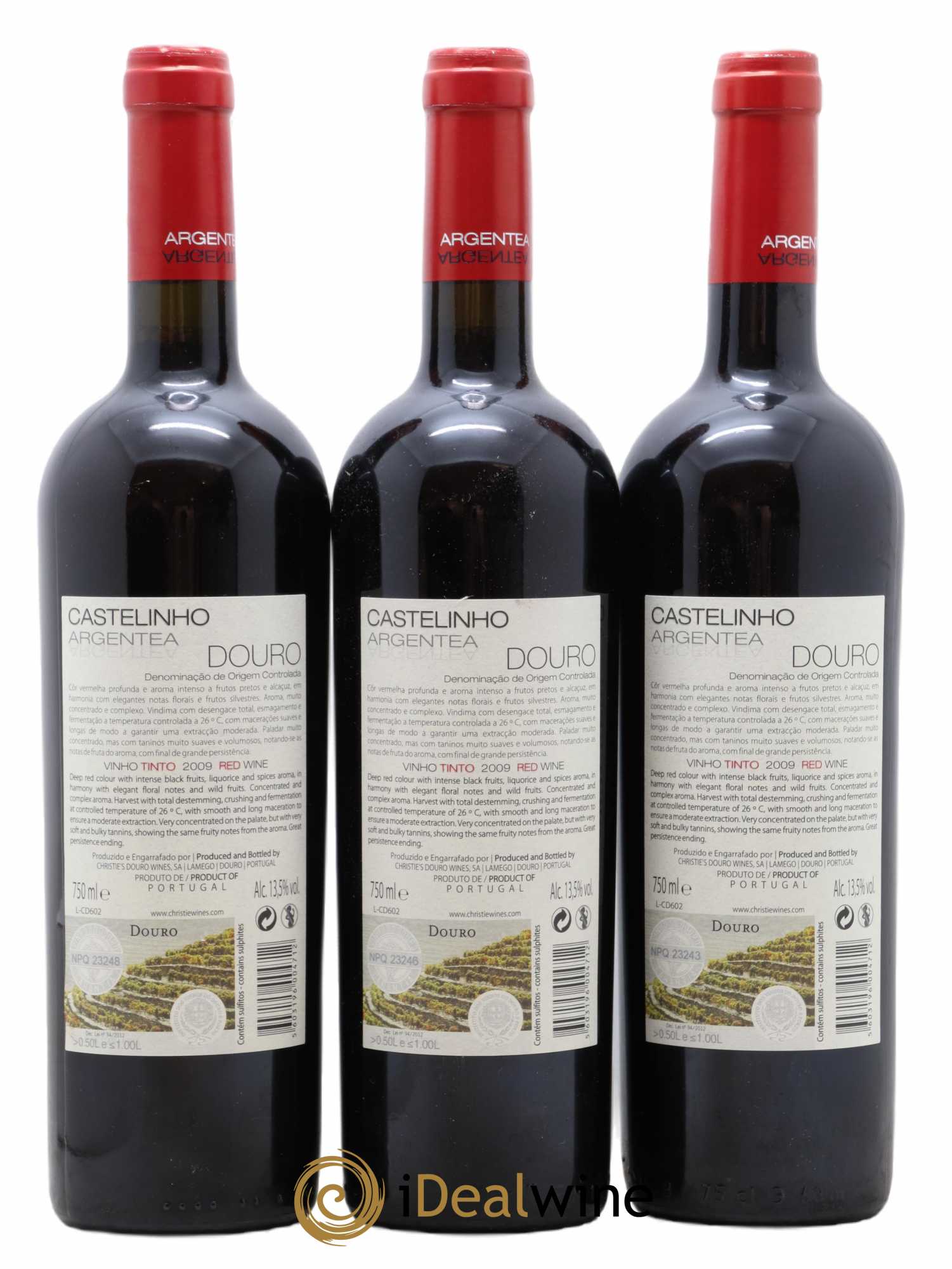 Douro Castelhino Argentea 2009 - Lot de 3 bouteilles - 1