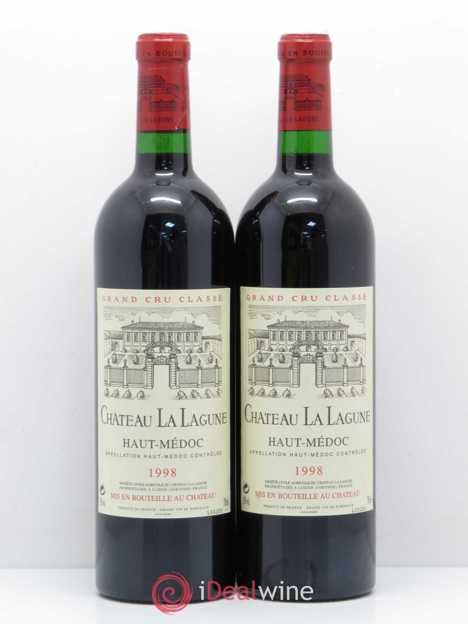 Château la Lagune 3ème Grand Cru Classé 1998 - Lot de 2 bouteilles - 0