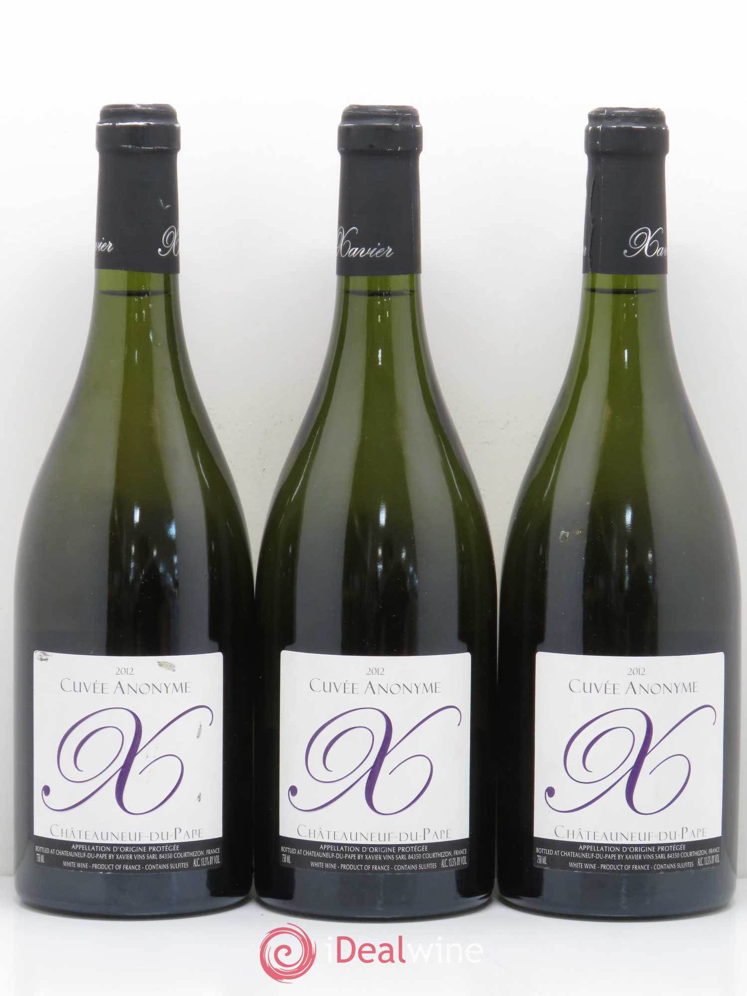 Châteauneuf-du-Pape Xavier Vignon Cuvée Anonyme 2012 - Posten von 3 Flaschen - 0