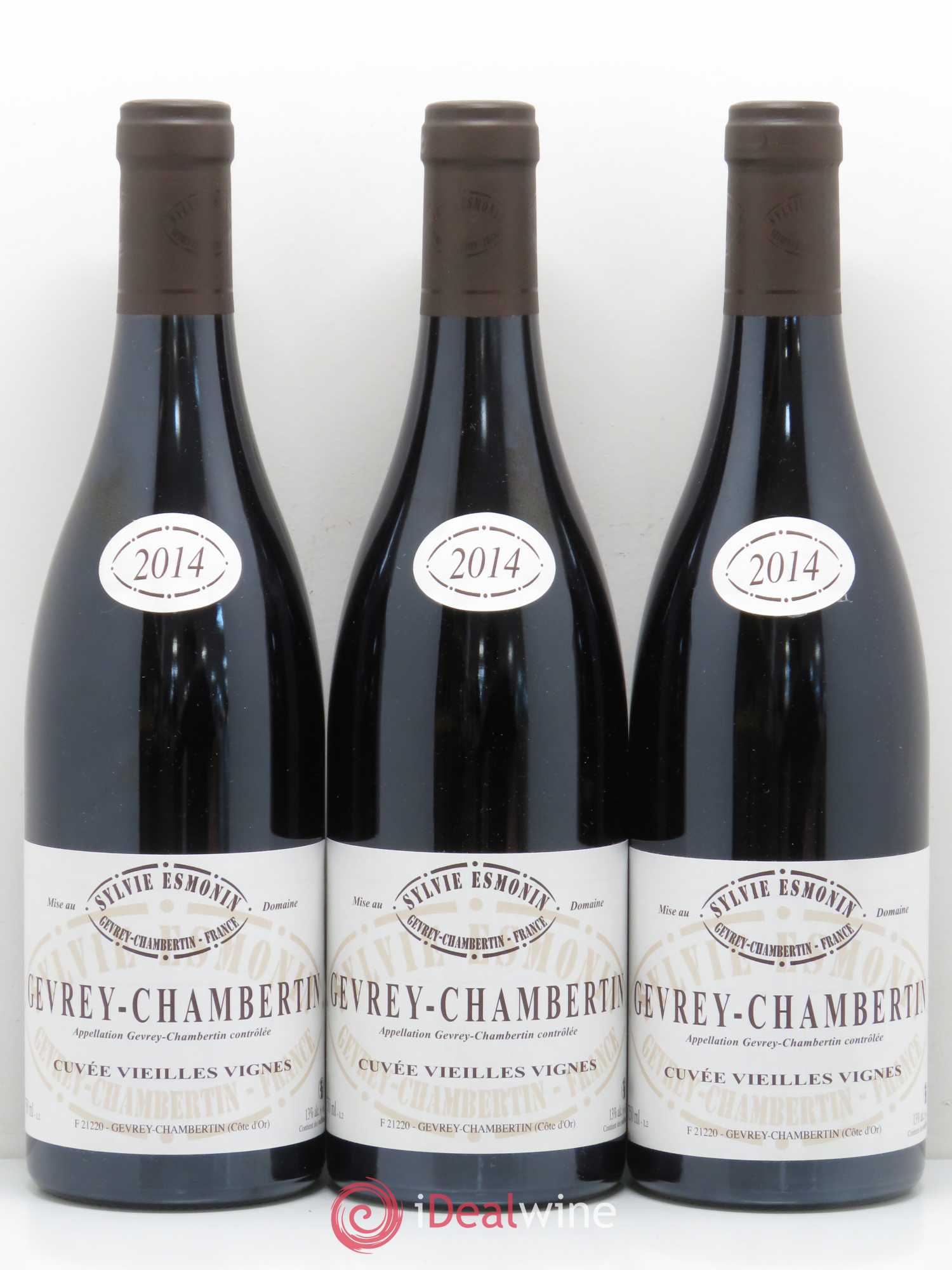 Gevrey-Chambertin Vieilles Vignes Sylvie Esmonin 2014 - Lot de 3 bouteilles - 0
