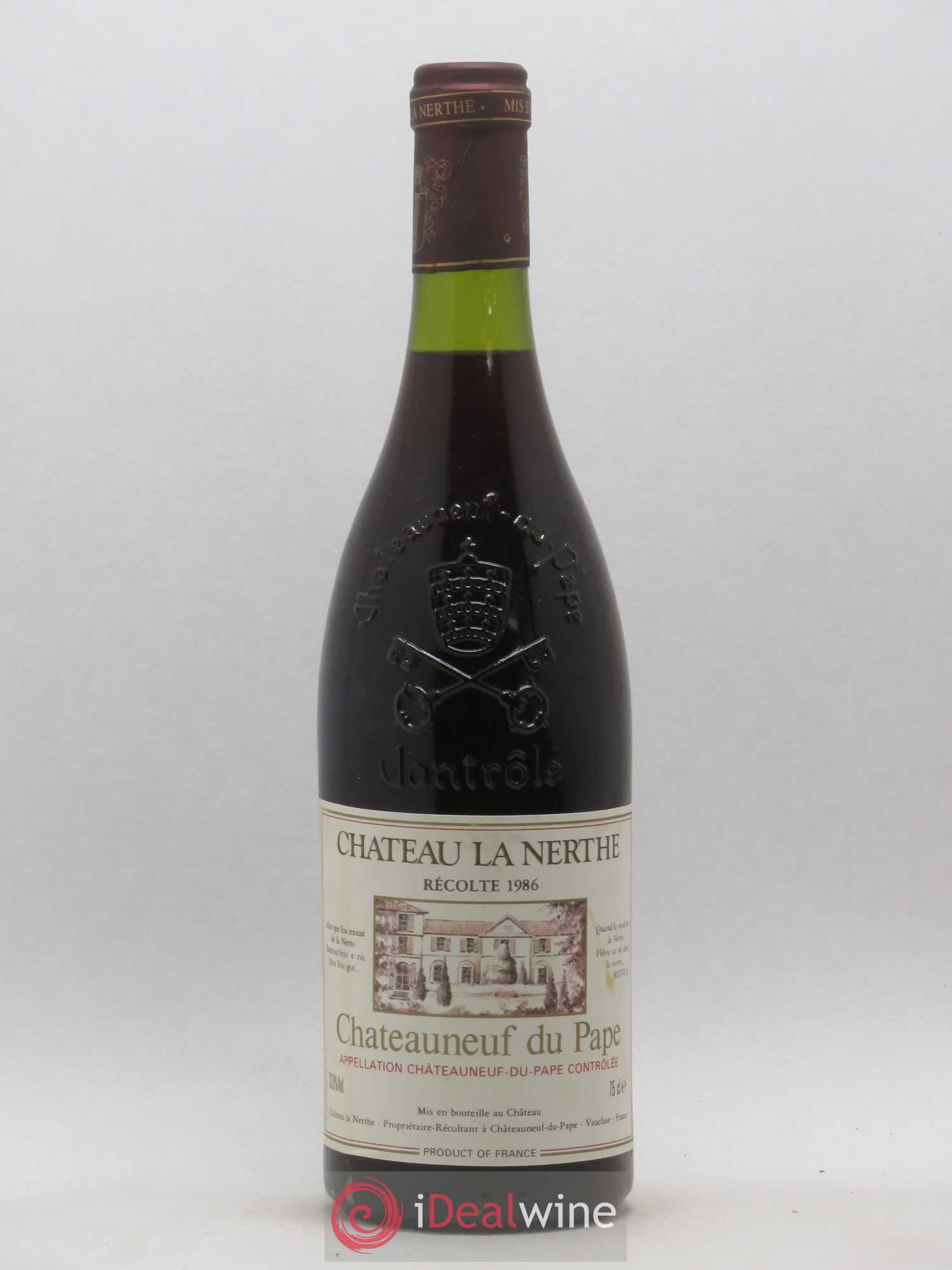 Châteauneuf-du-Pape Château la Nerthe Famille Richard 1986 - Lot de 1 bouteille - 0