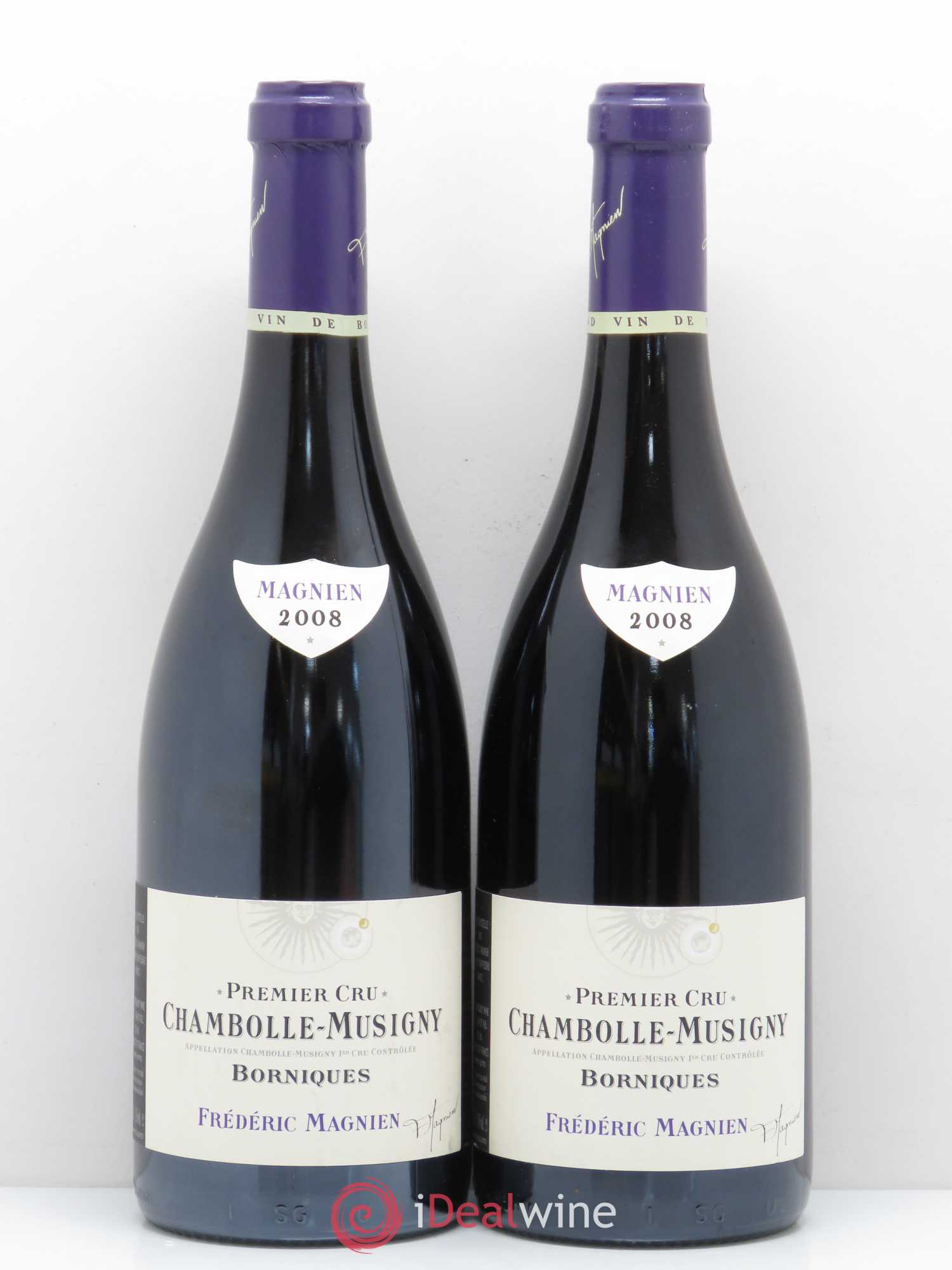 Chambolle-Musigny 1er Cru Borniques Frederic Magnien 2008 - Lot de 2 bouteilles - 0